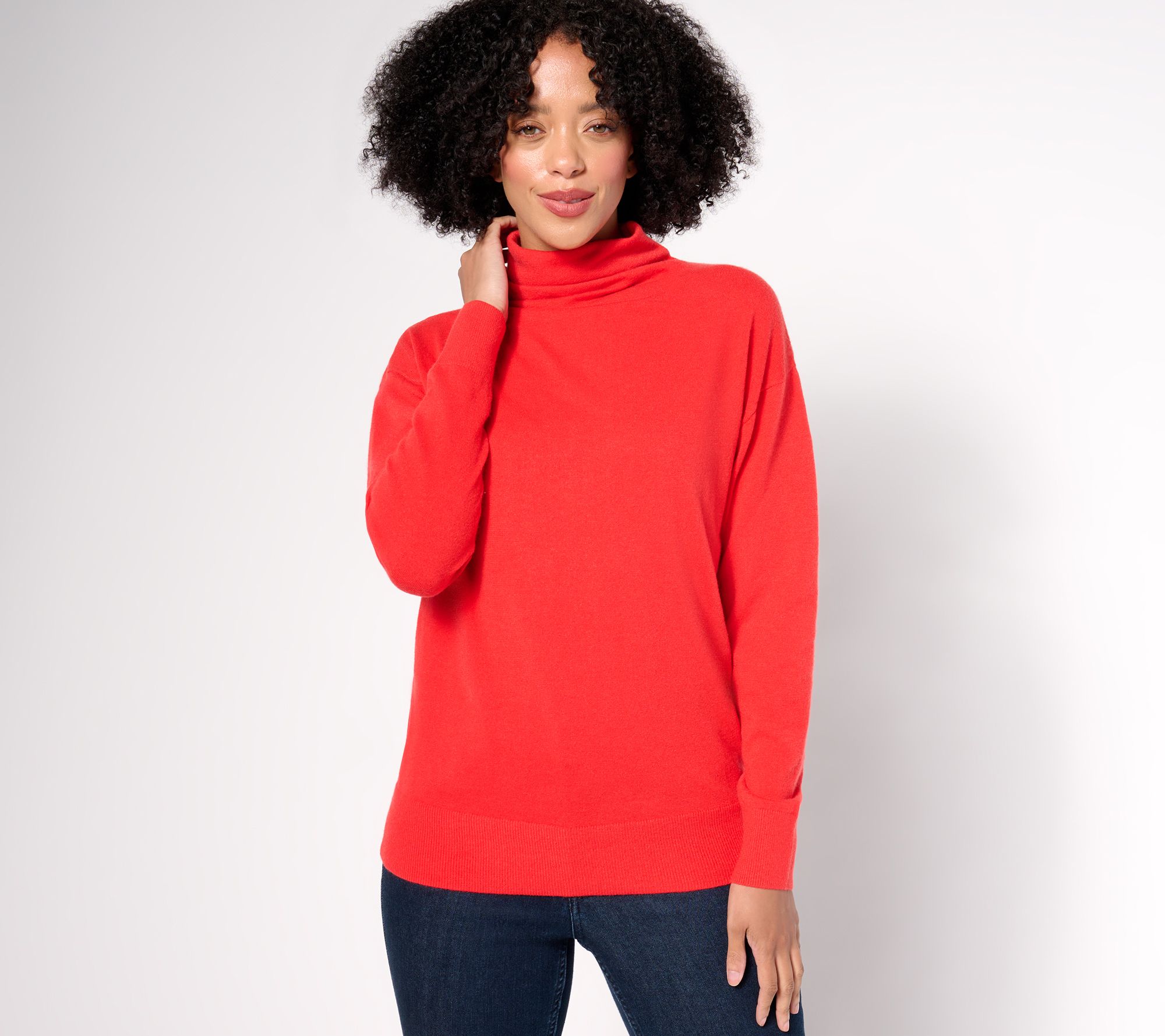 BEAUTIFUL by Lawrence Zarian Gathered Turtleneck Sweater