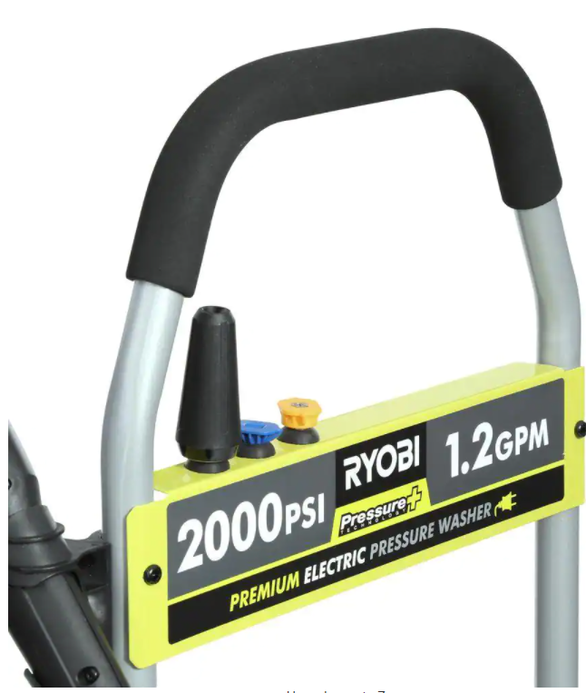 Ryobi ZRRY141900 2,000 PSI 1.2 GPM Electric Pressure Washer