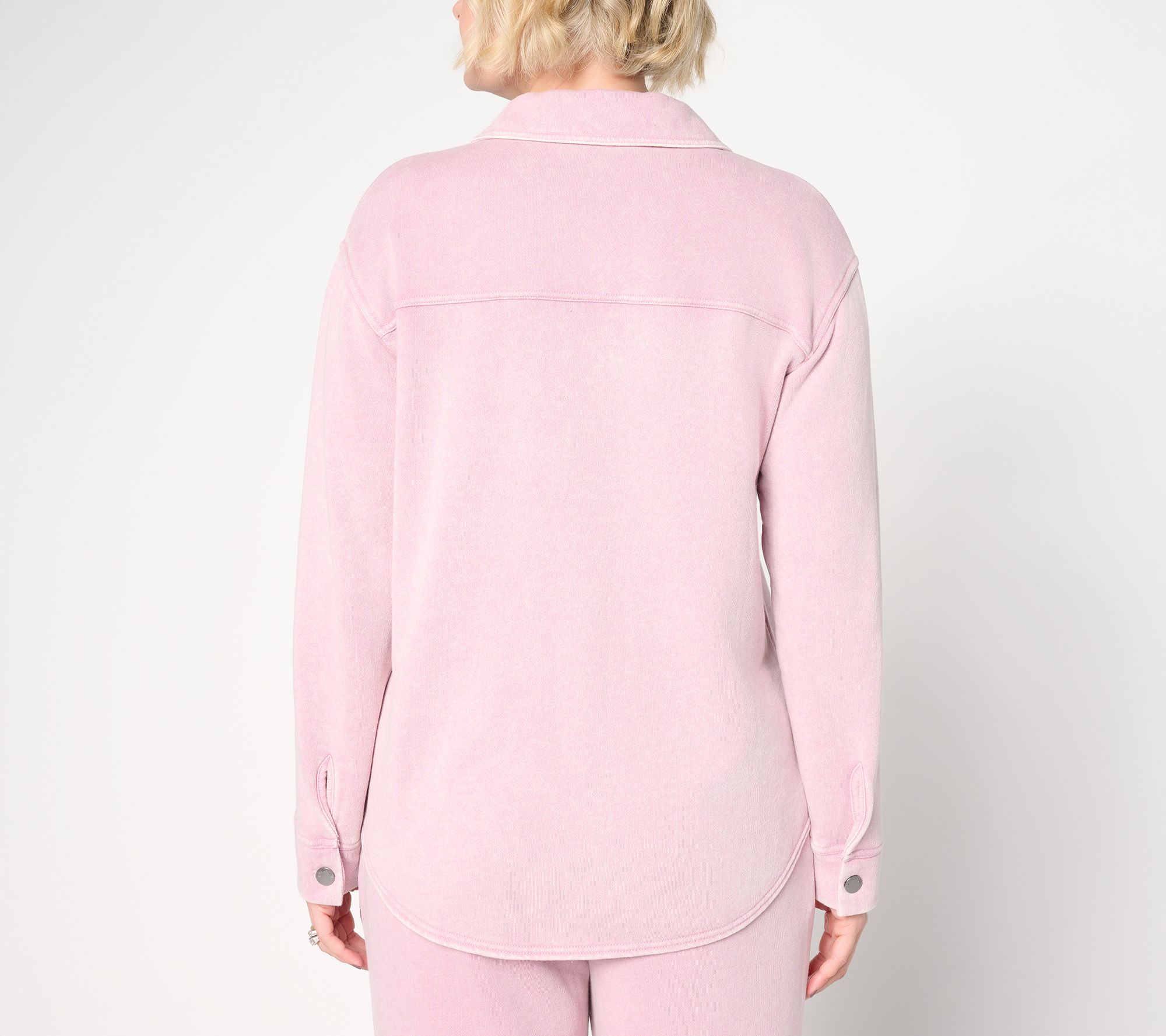 Peace Love World French Terry Button Front Shirt