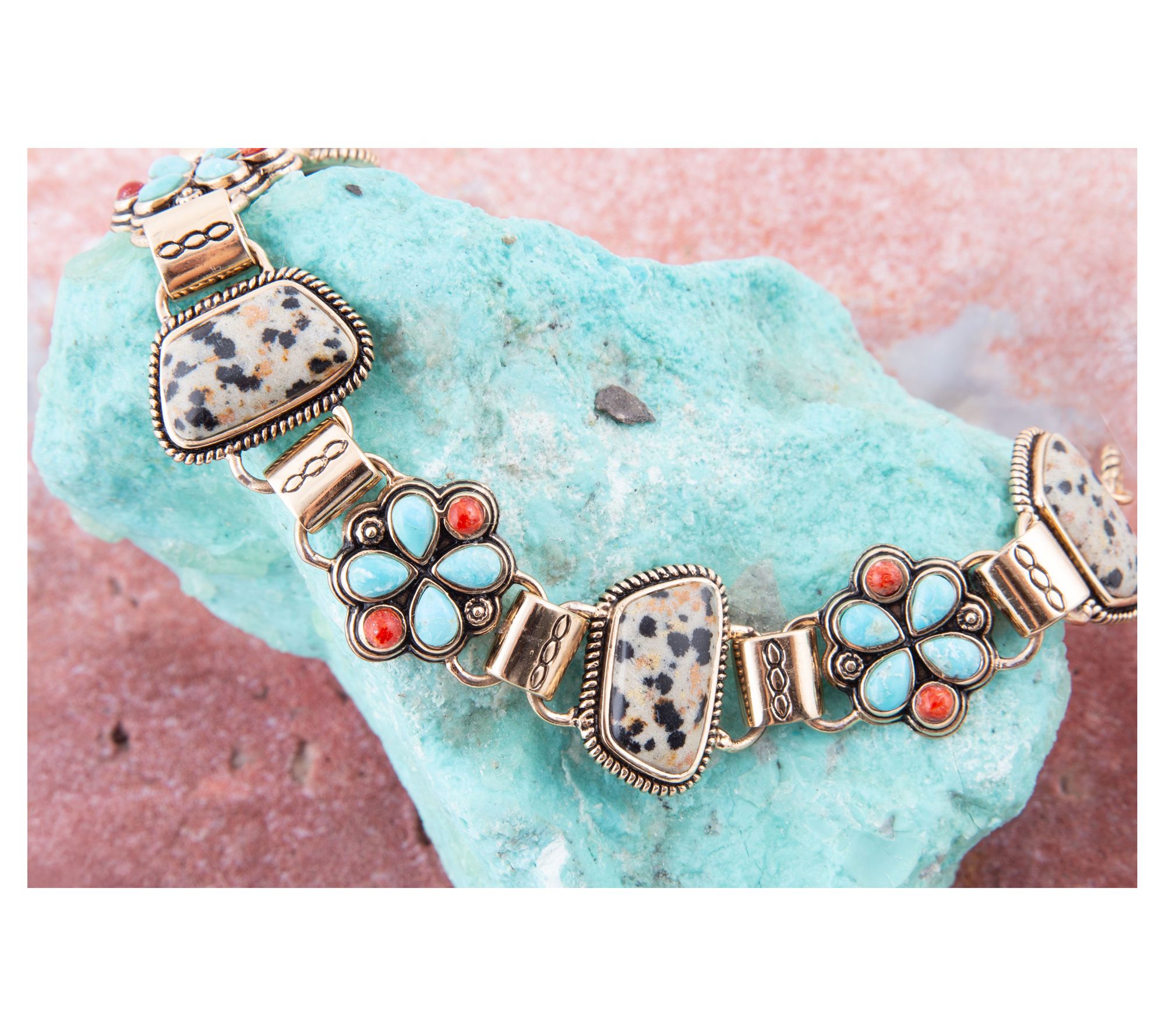 Barse Artisan Crafted Bronze Legacy Multi-Gemstone Bracelet