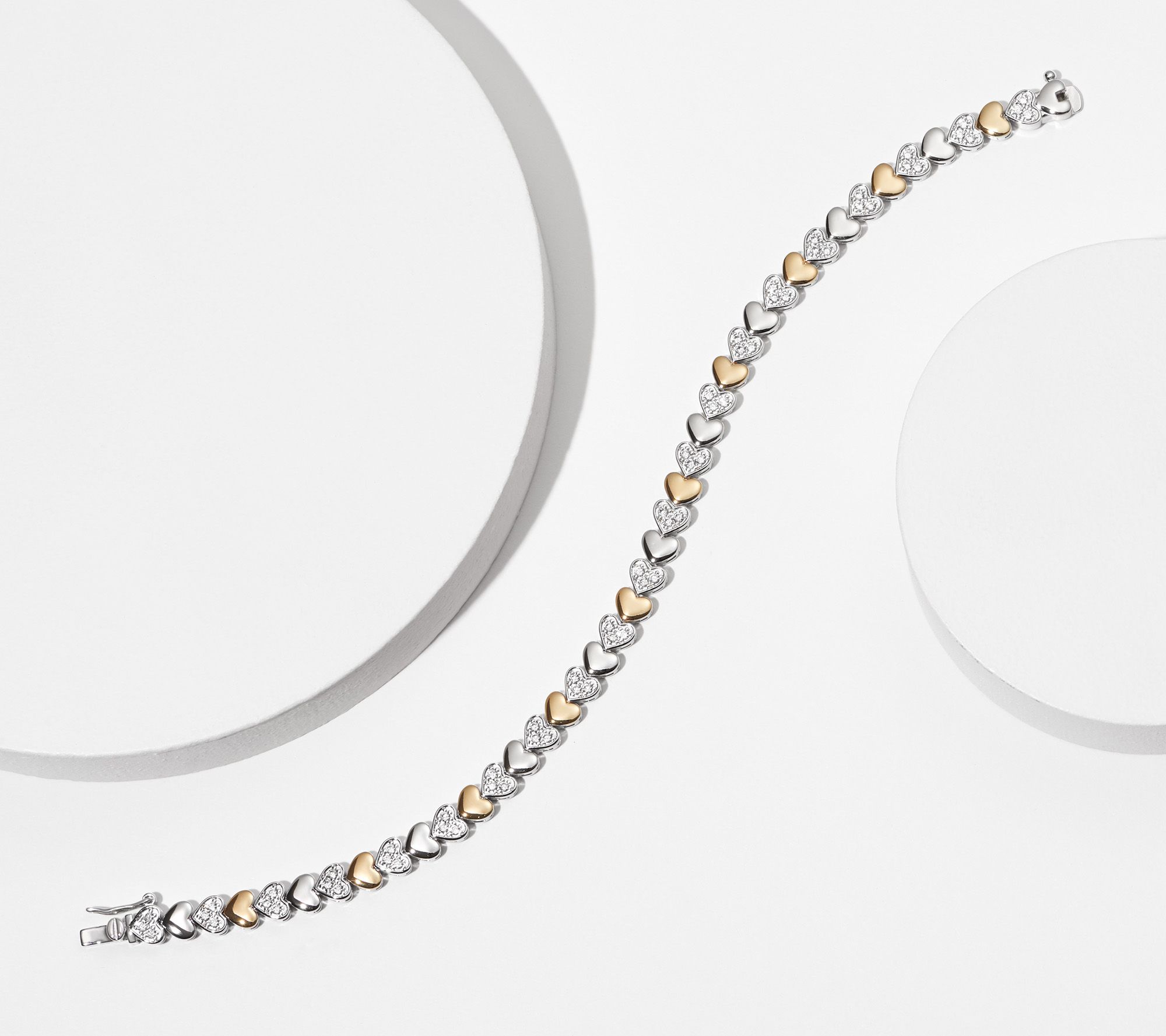 Diamonique Two-Tone Tennis Bracelet