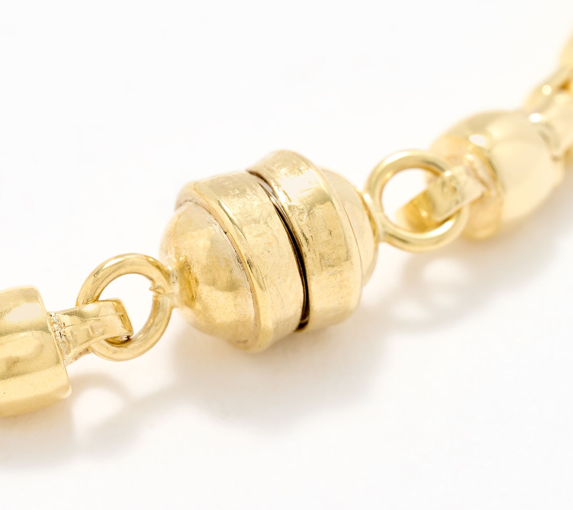 David Markstein 14K Gold Diamond Cut Box Magnetic Bracelet