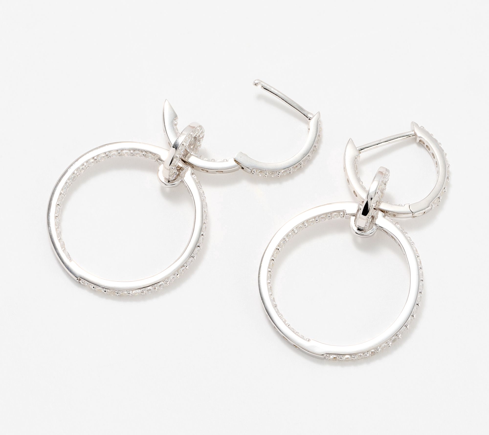Diamonique x Kathy Levine Jetsetter Hoop Earrings, Sterling Silver