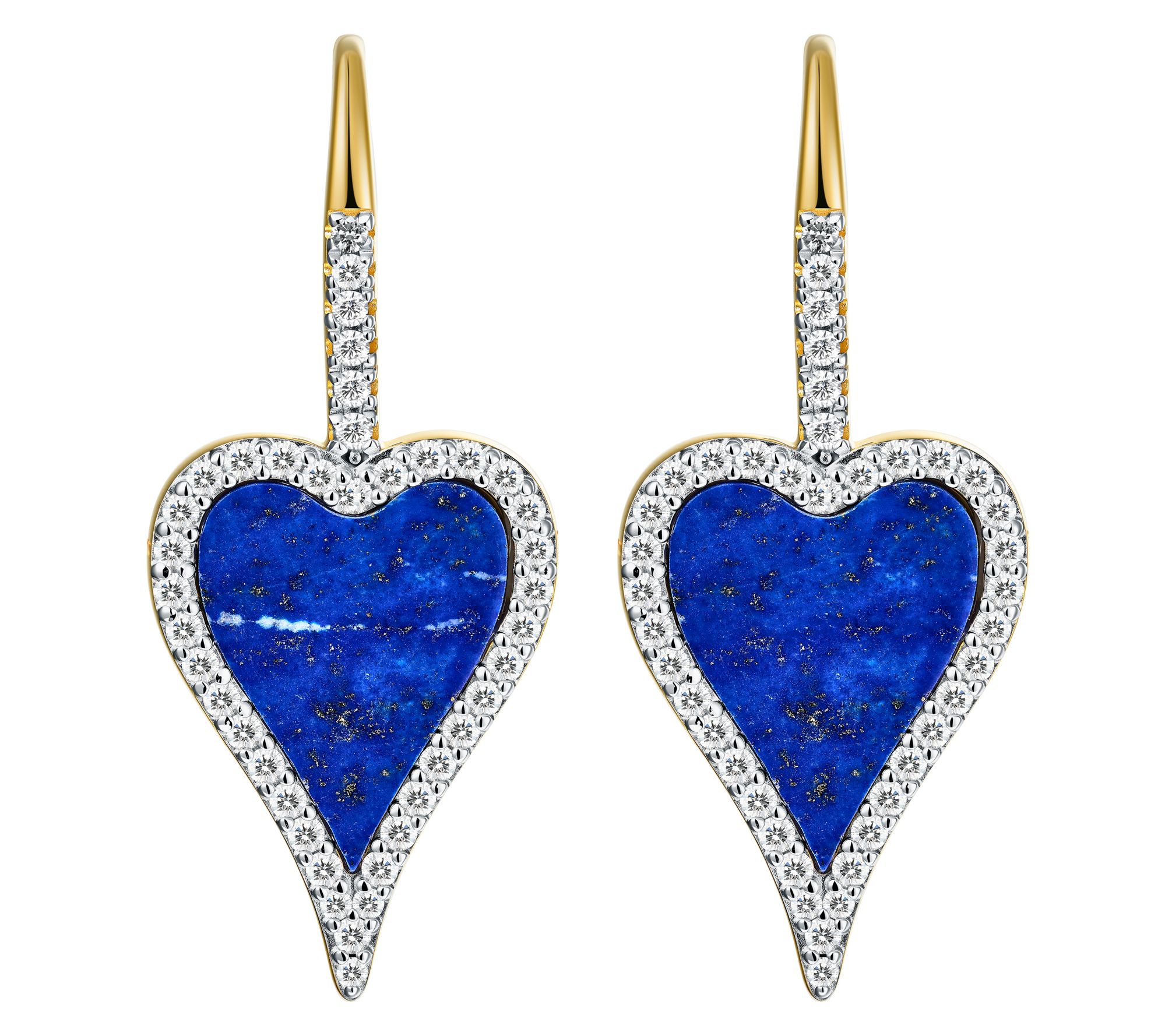 JEN by Jennifer Miller Lapis or Pearl Heart Earrings, Sterling