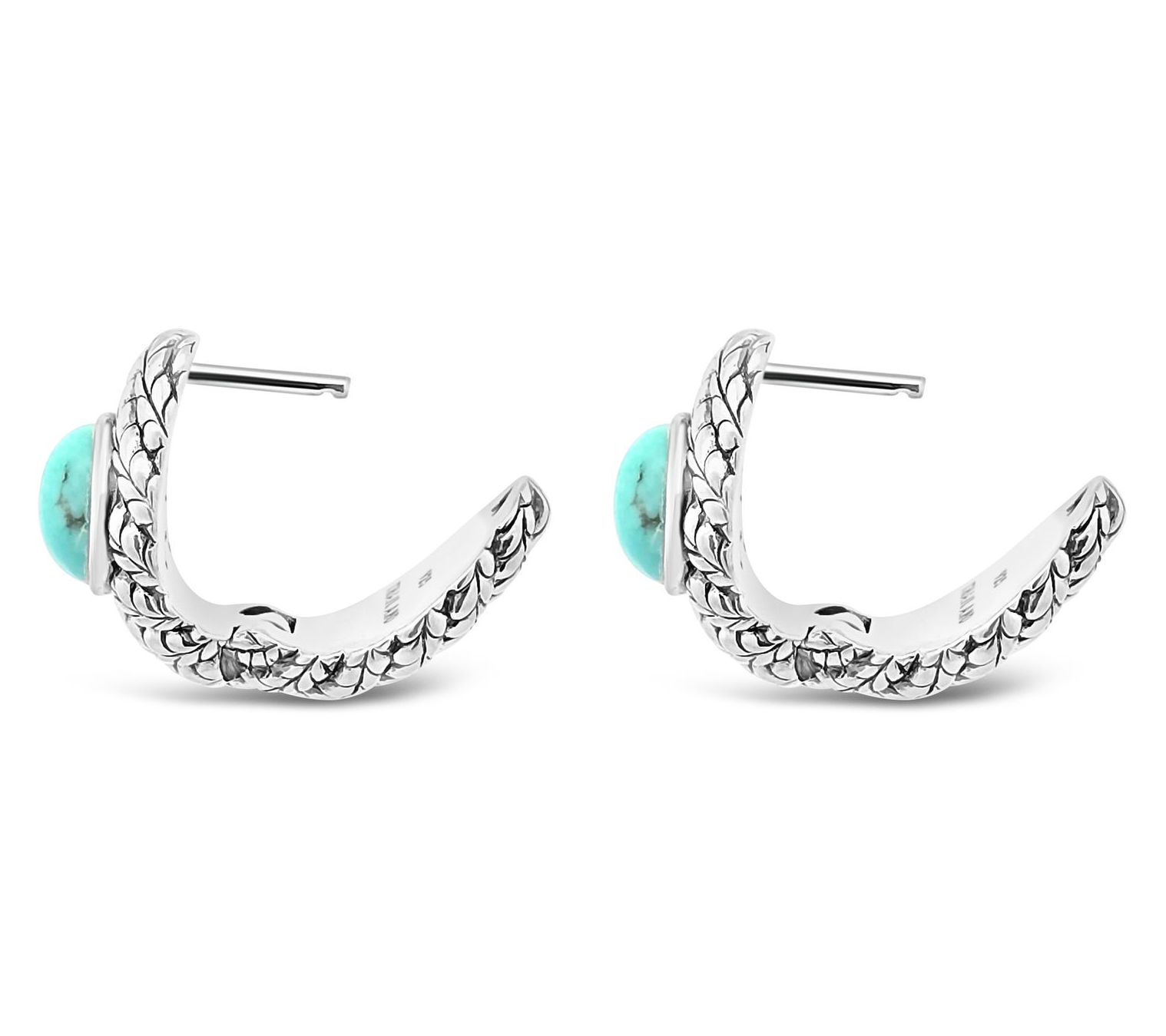 Tiffany Kay Studio Sterling Turquoise Huggie Hoop Earrings