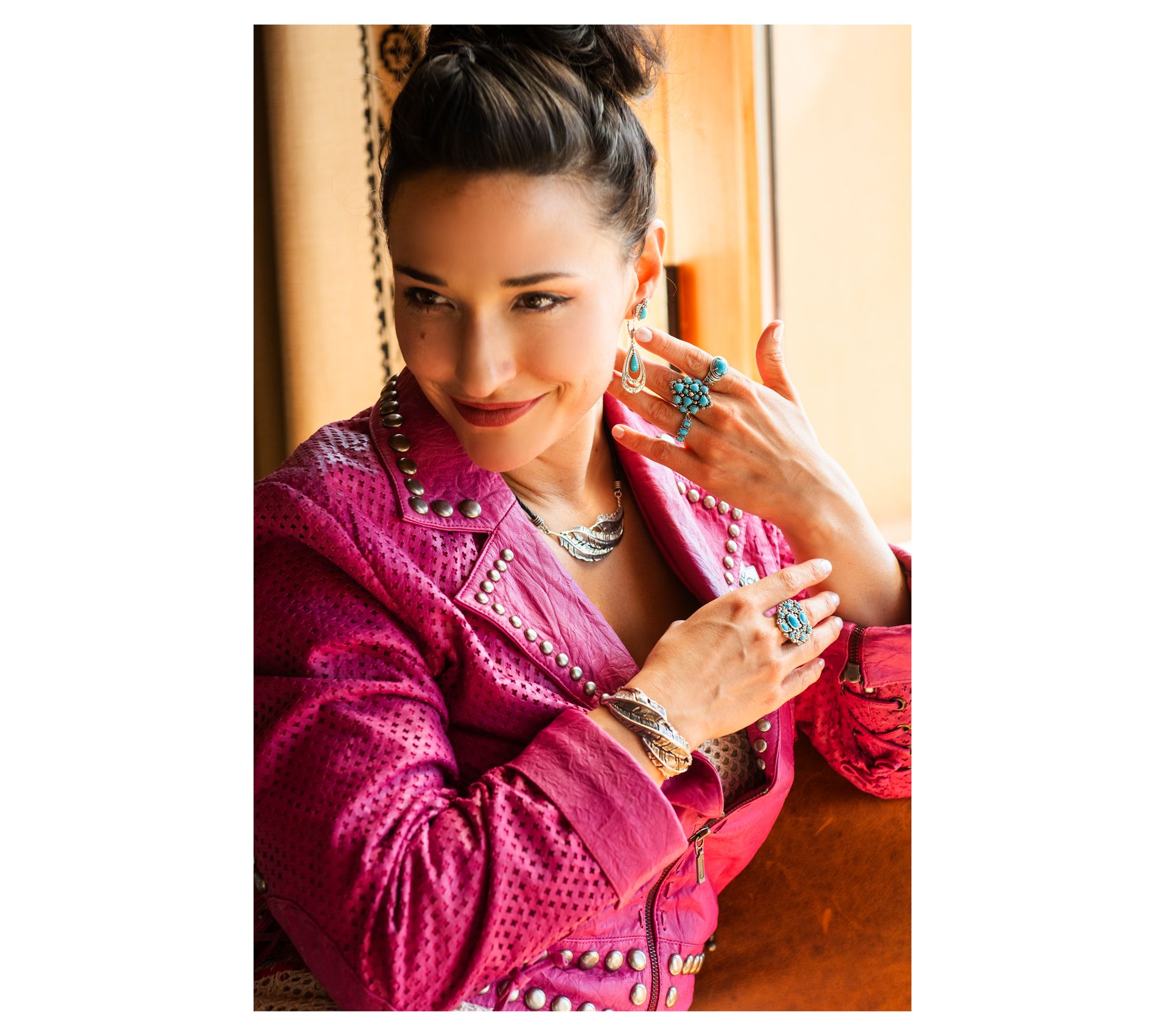 American West Sterling Silver Braided Leather Feather Necklace