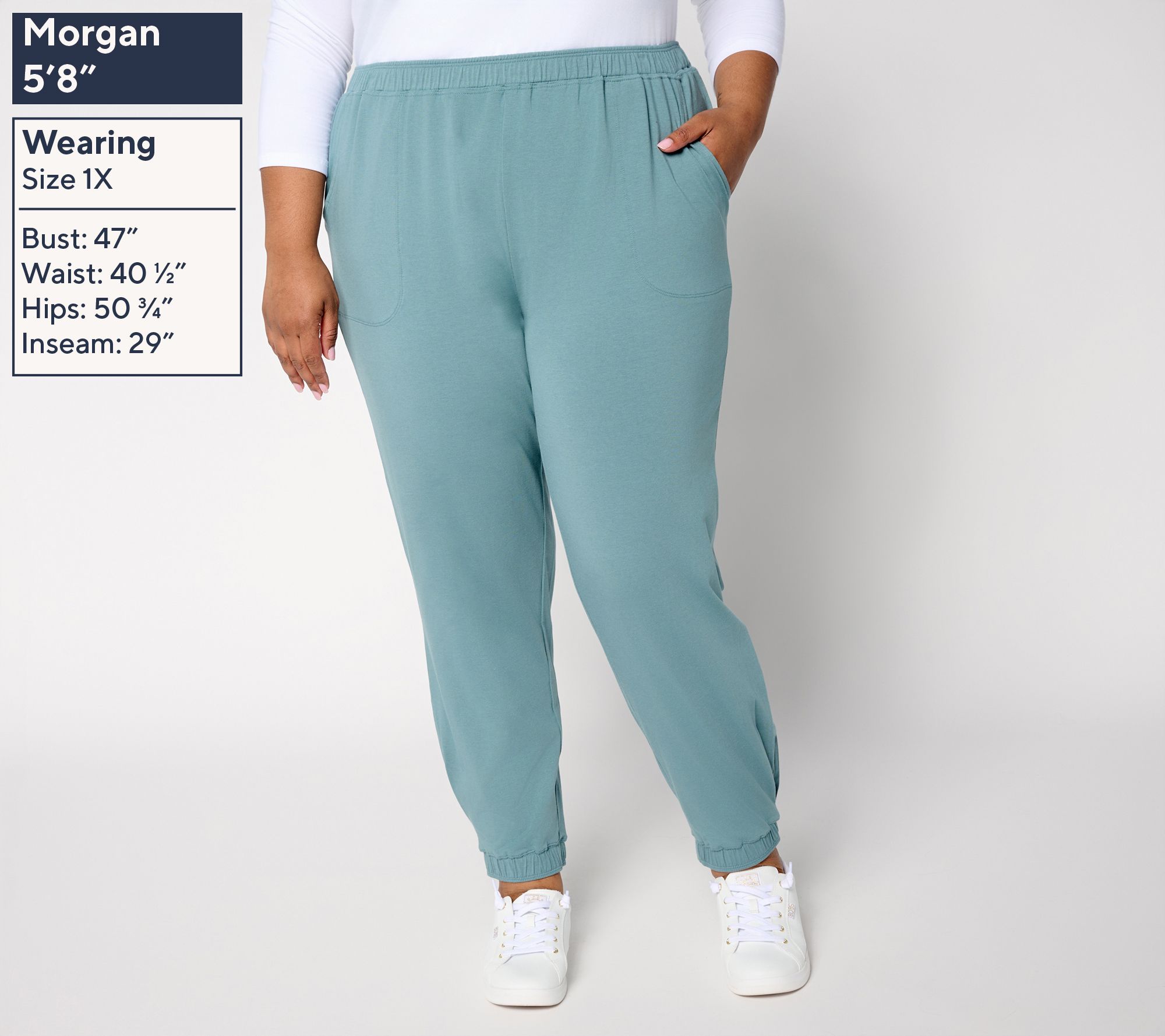AnyBody Regular Cozy Knit Side Pleat Jogger with Pockets
