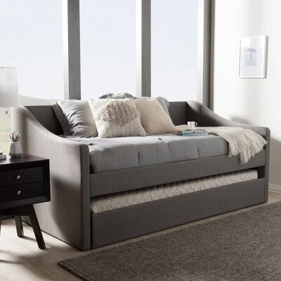 Fieldsboro Twin Daybed with Trundle Winston Porter Color: Gray