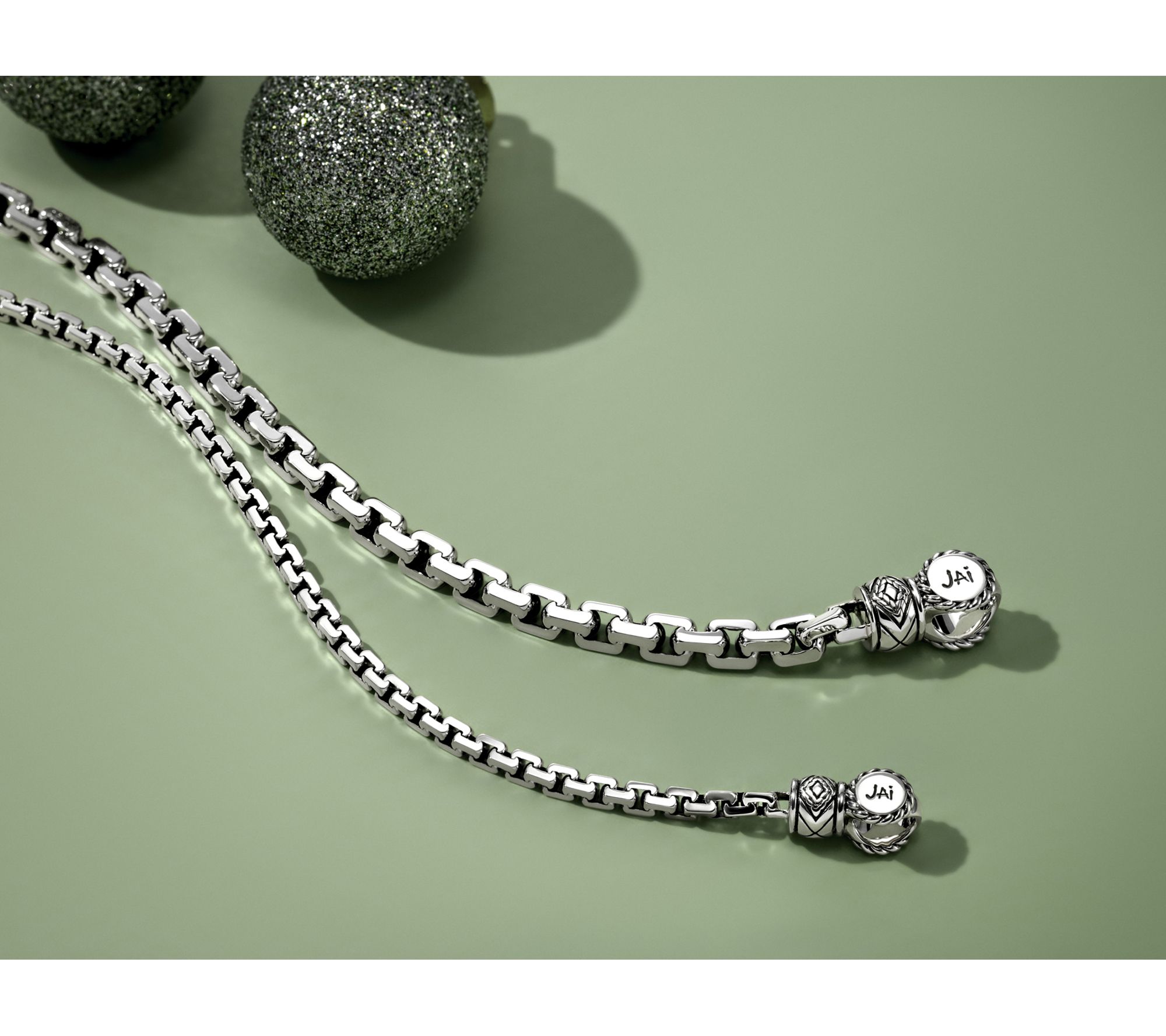 JAI x Alberti Sterling Silver Mirror Cut 4.0mm Box Chain Bracelet, 10.5g