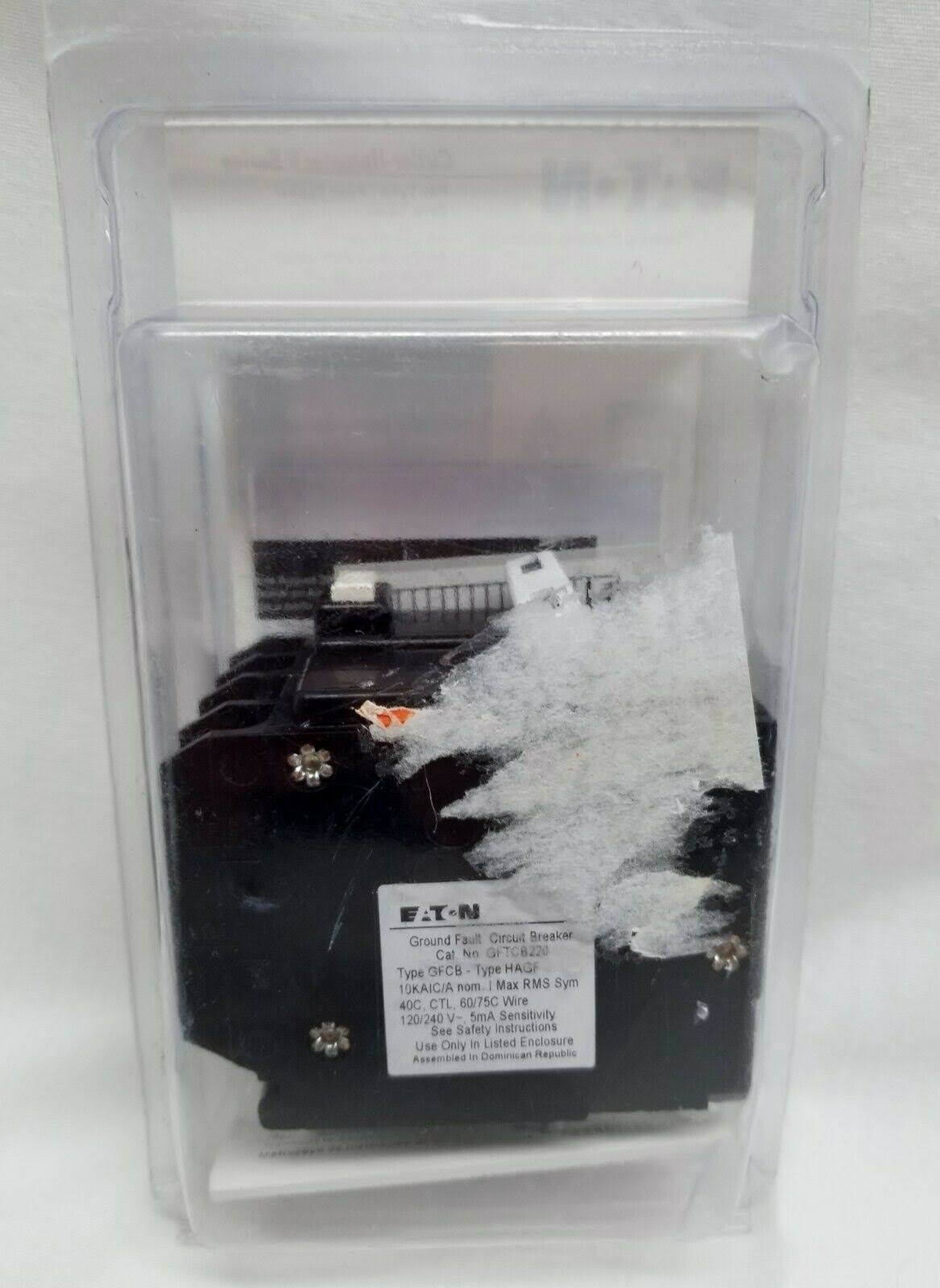 Eaton BR 20 Amp 2 Pole Self Test Ground Fault Circuit Breaker