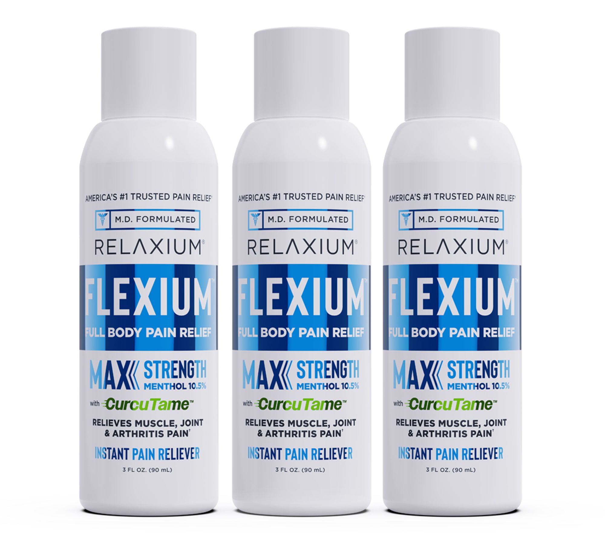 Relaxium Flexium Set of 3 Pain Relief Sprays