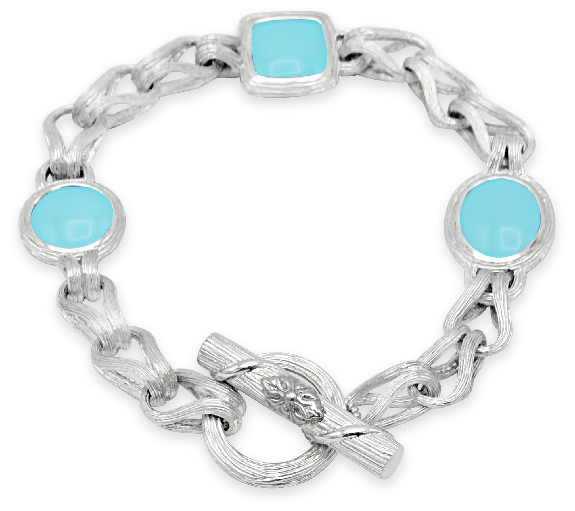 Ariva Sterling Silver Reversible Turquoise Bracelet