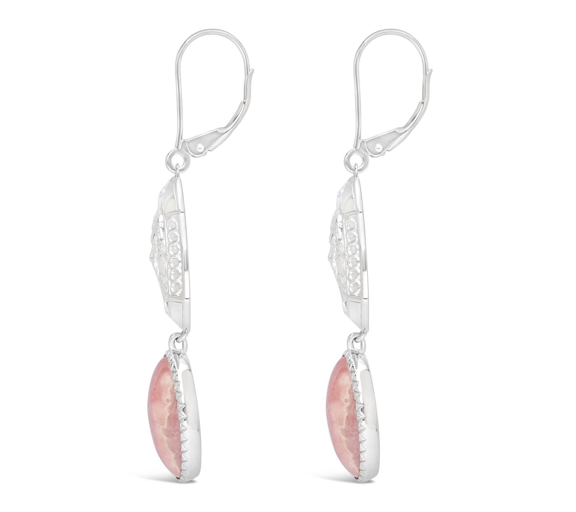 Goddaughters Sterling Silver Rhodocrosite LionEarrings