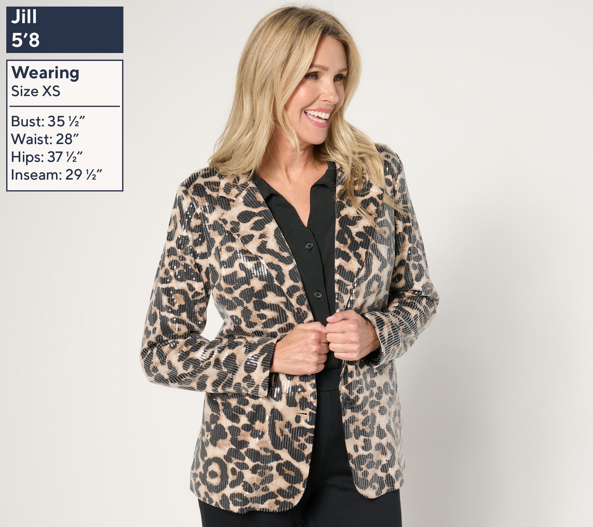 Jingle Belles by Kim Gravel Life of the Party Sequin Shine Blazer