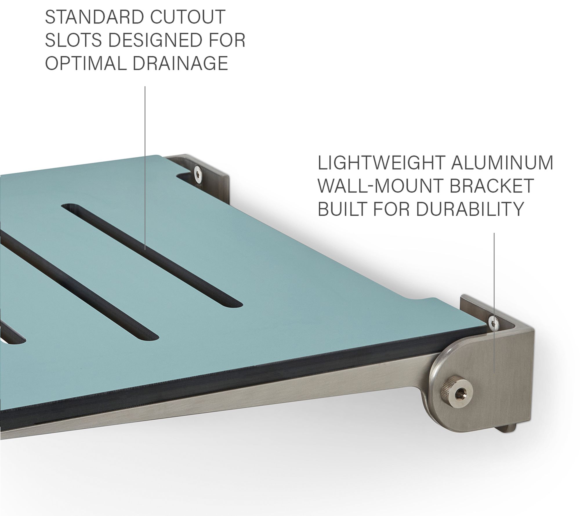 Seachrome SlimLine Folding Wall Mount Shower Bench Seat