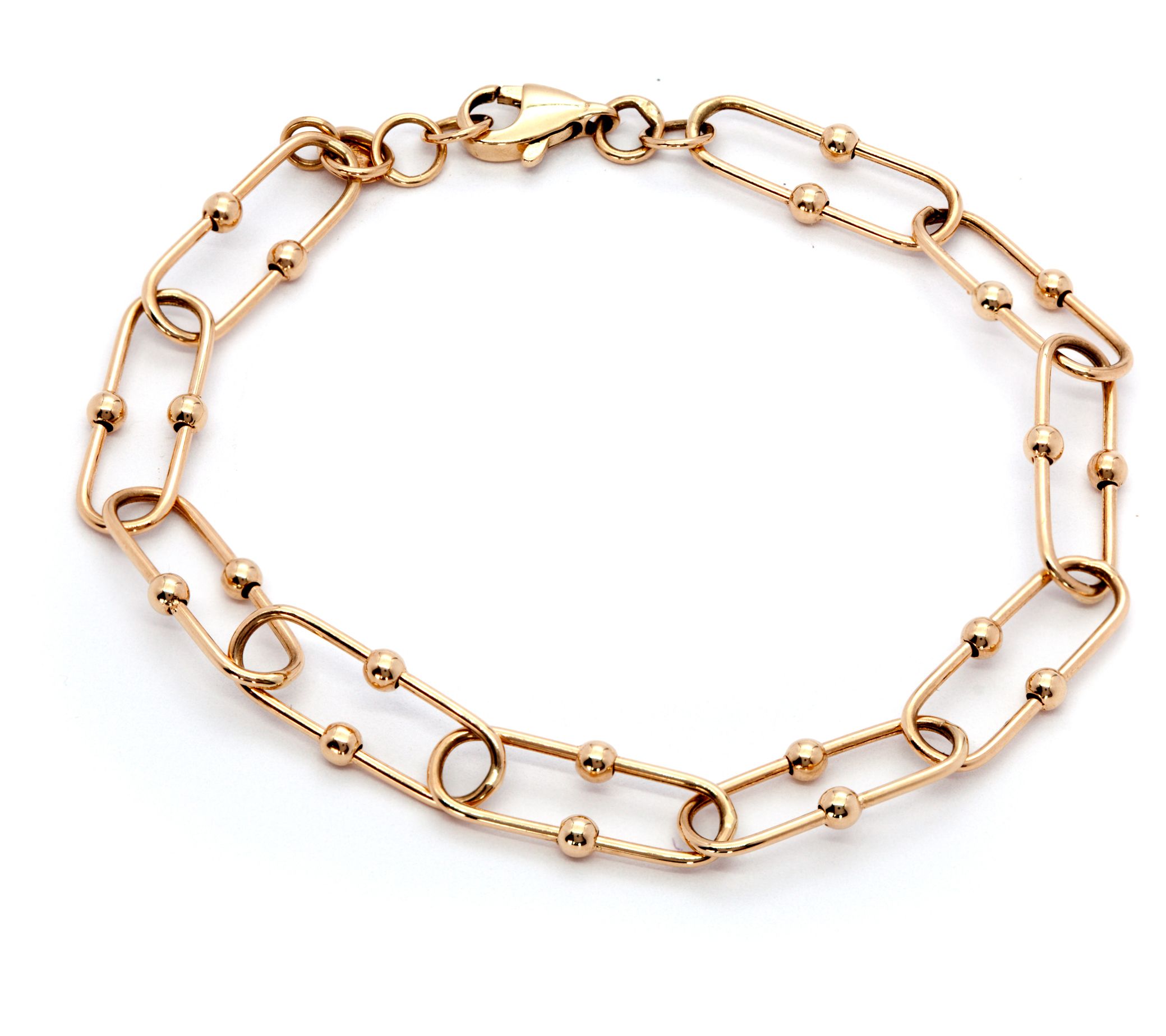 Adi Paz 14K Gold Oval Paperclip Link Bracelet