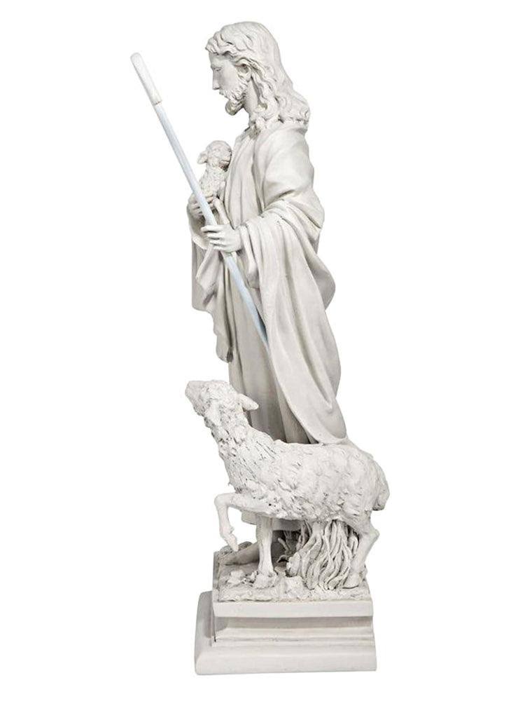 Design Toscano Jesus The Good Shepherd Garden Statue, Gray, Large