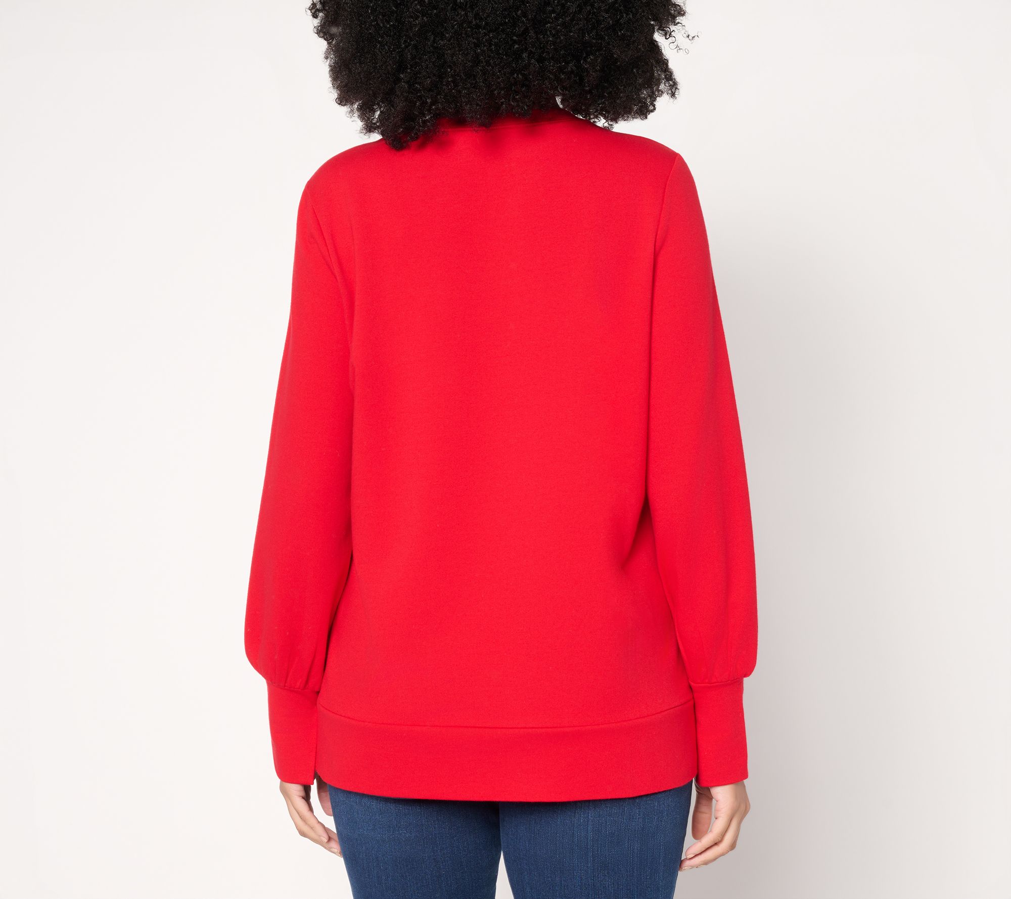 Jingle Belles by Kim Gravel Sequin Santa Knit Top