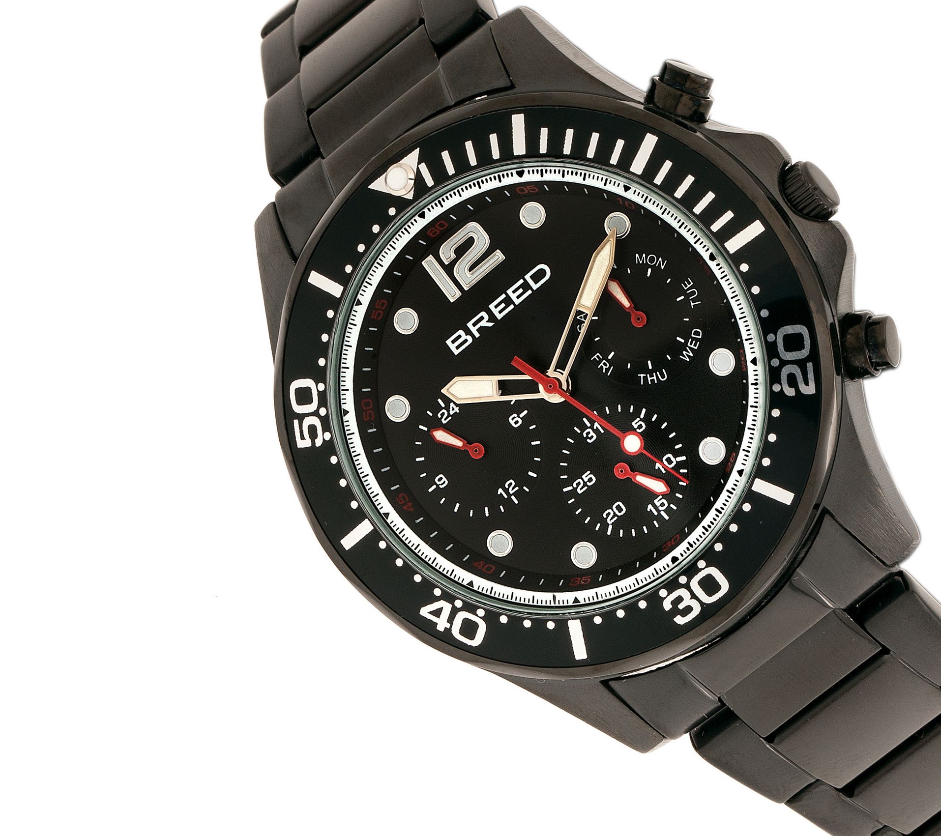 Breed Men's Pegasus Black Bracelet Watch