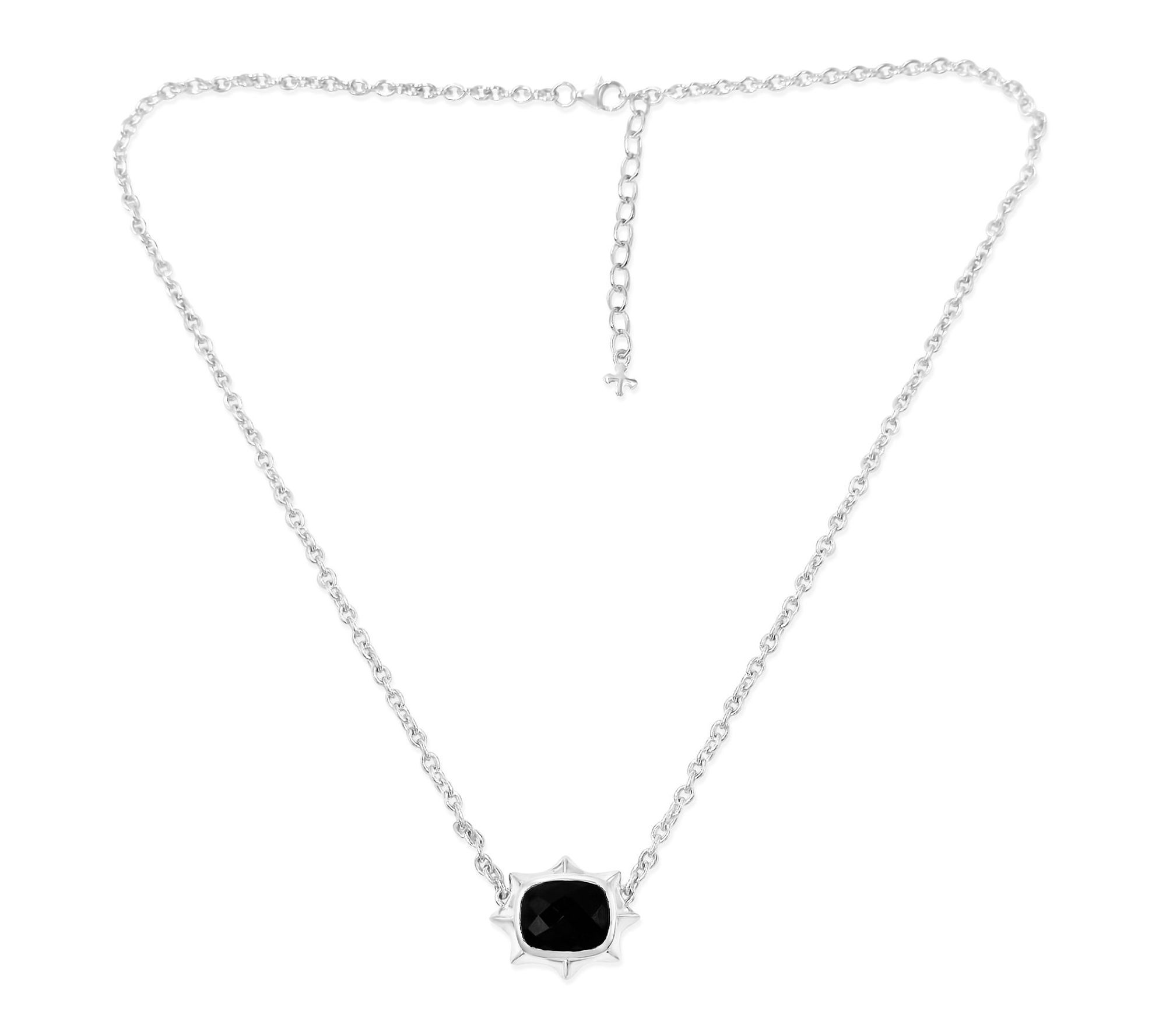 Margo Manhattan Sterling Silver Black Onyx EllaNecklace