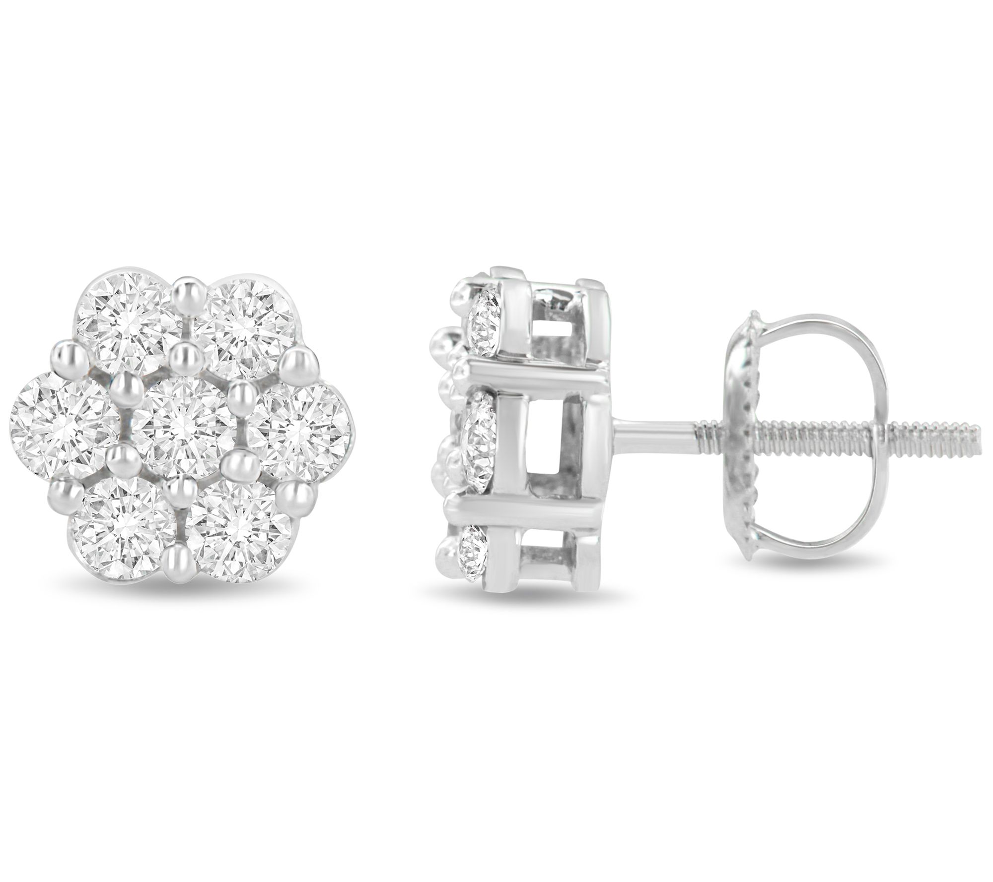 Haus of Brilliance Floral Lab Grown Diamond Earrings, 14K Gold