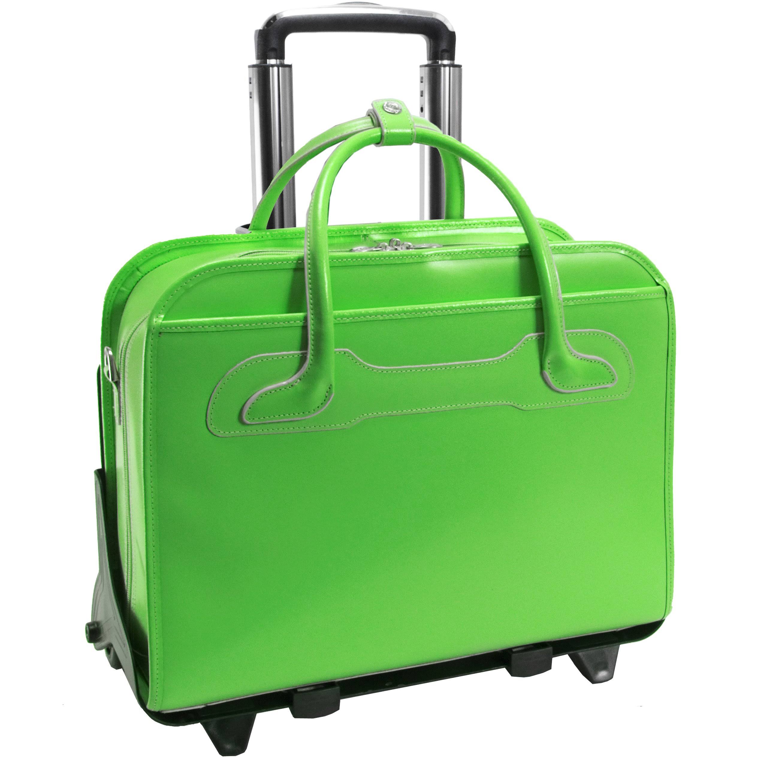 McKlein Willowbrook 94981 Green Detachable-Wheeled Ladies& Briefcase