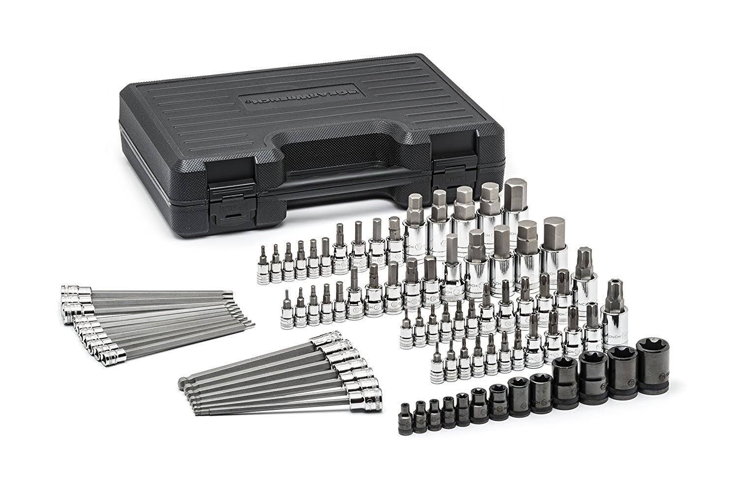 GearWrench 80742 Master SAE u0026 Metric Hex u0026 Torx Bit Socket Set - 84 Piece