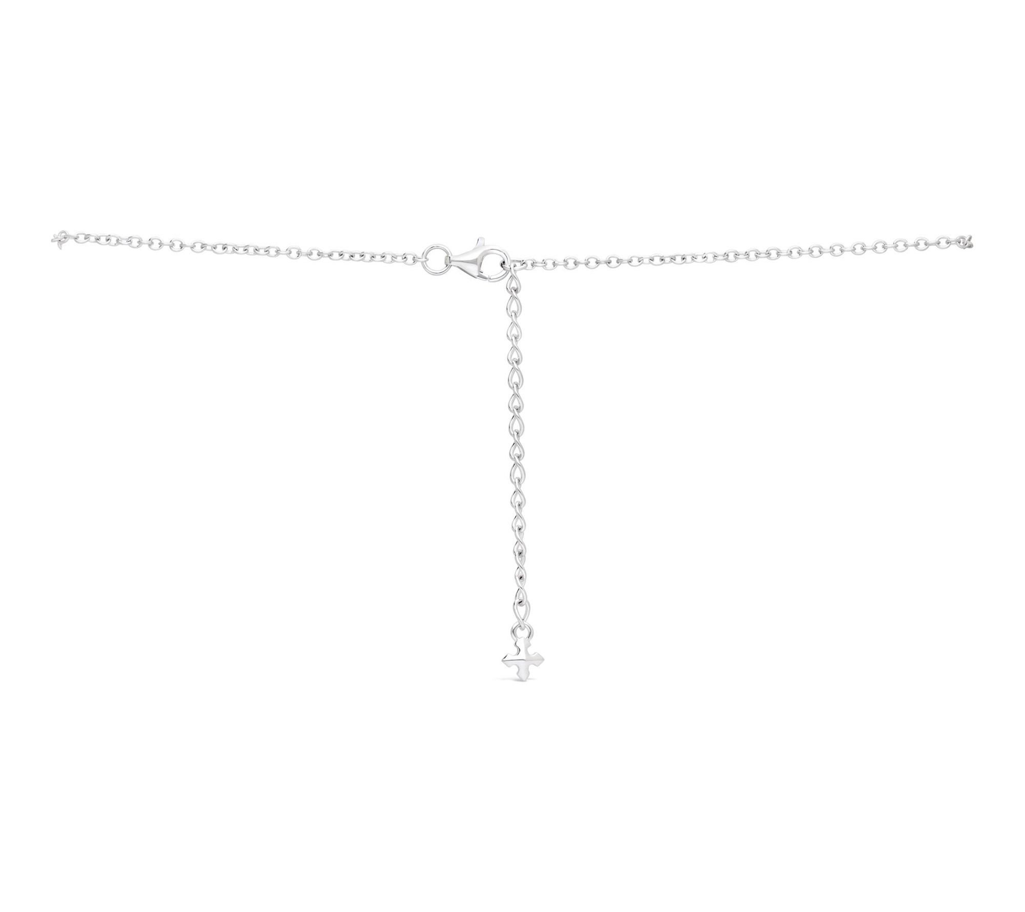 Margo Manhattan Sterling Silver Spinel FAITH Cross Necklace
