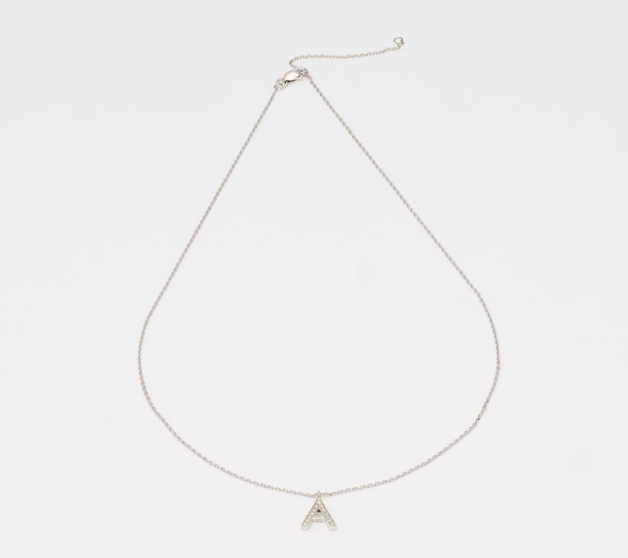 Accents by Affinity 0.11 cttw Initial Pendant Necklace, Sterl