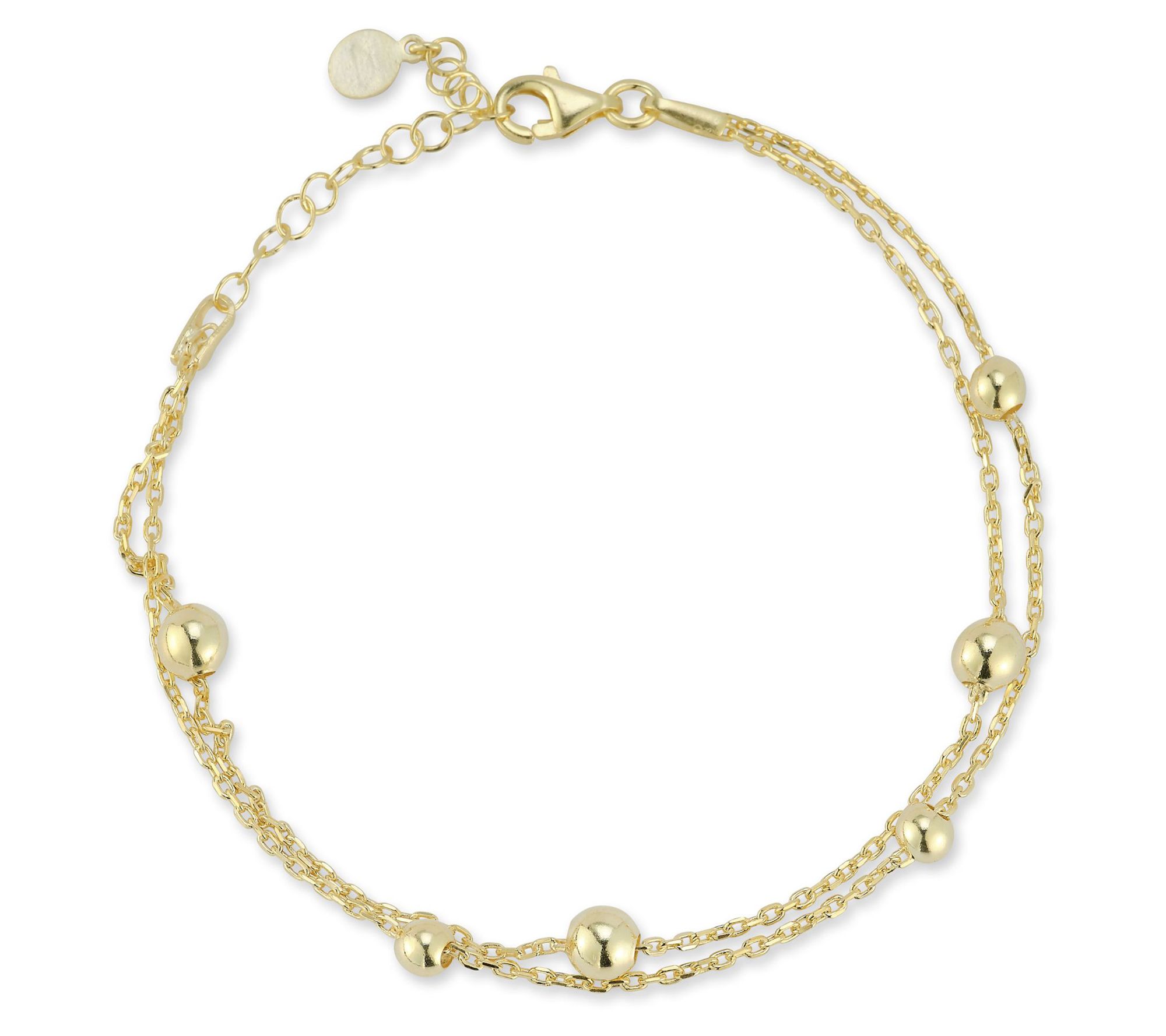 Sterlina Silver Double Layered Ball Bracelet, Sterling