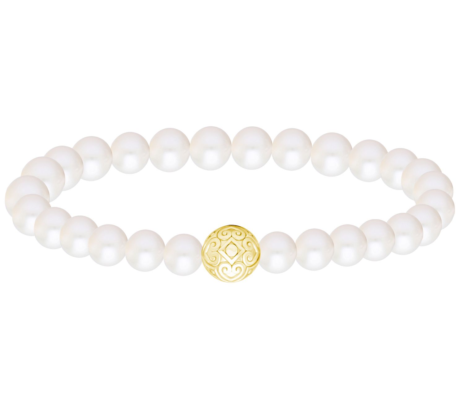 Elyse Ryan 14K Gold Clad Pearl Bracelet