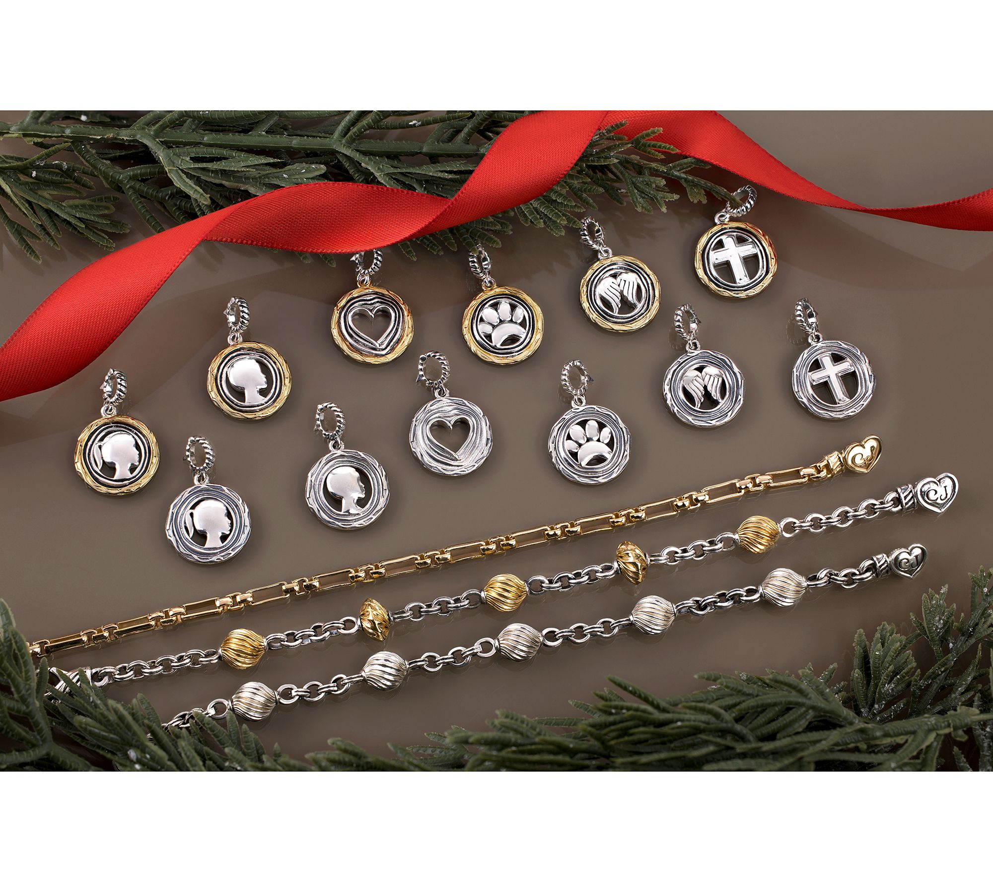 Christian James Two-Tone Sterling Alternating Bead Bracelet