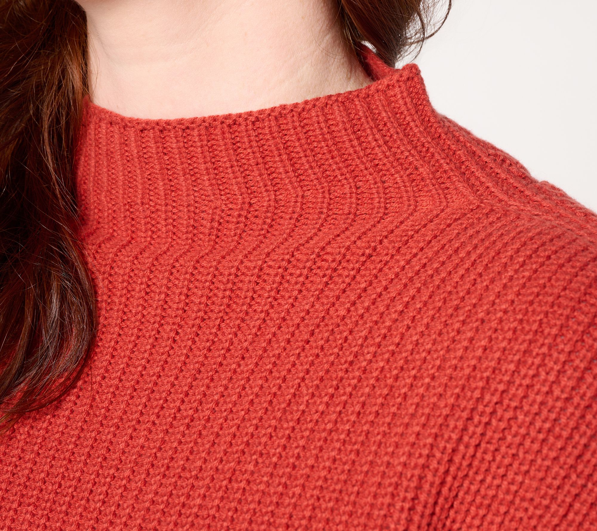 Carla Rockmore Collection Dolman Sleeve Mockneck Sweater