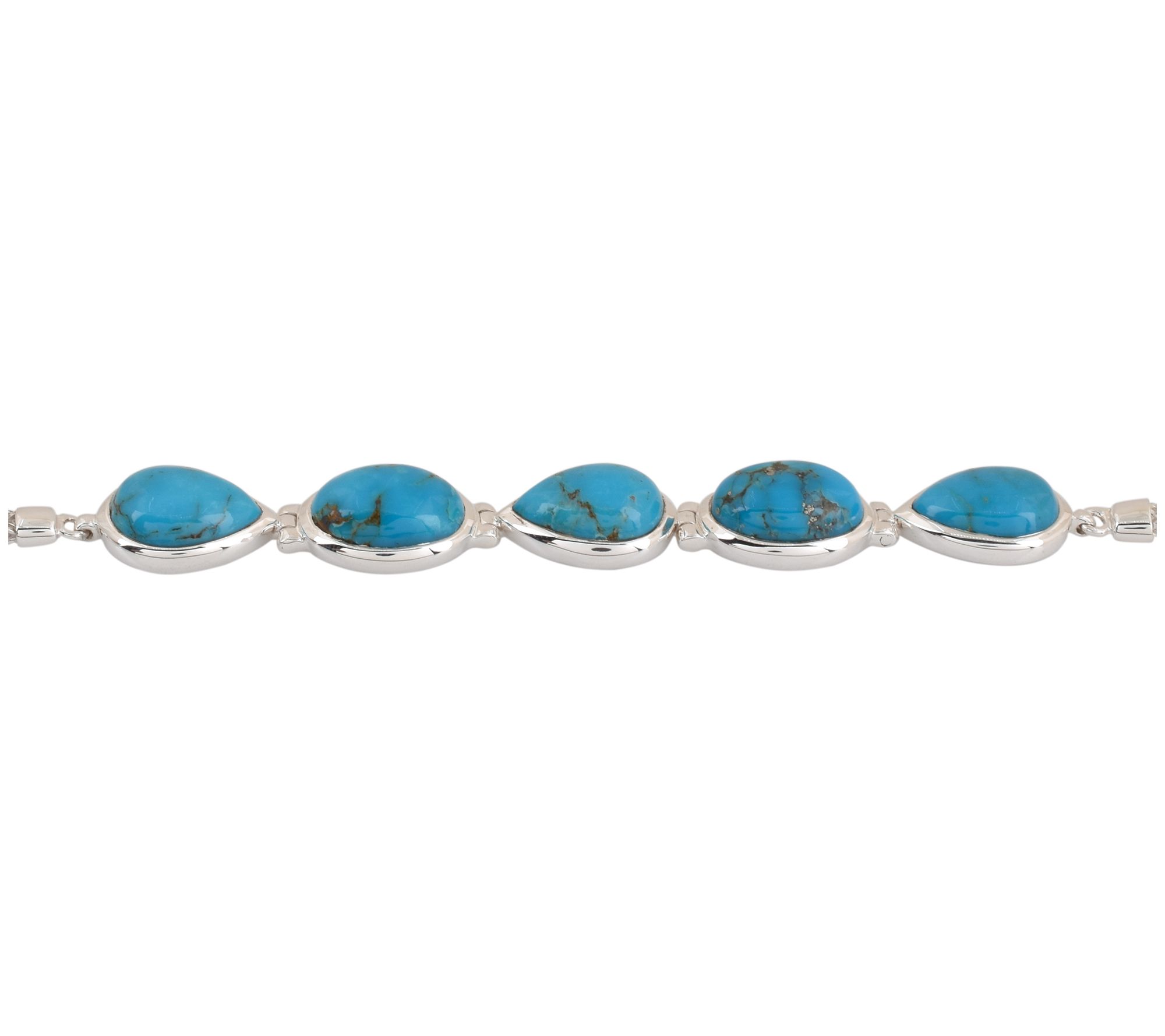 Affinity Gems Turquoise Station Bracelet, Sterling Silver