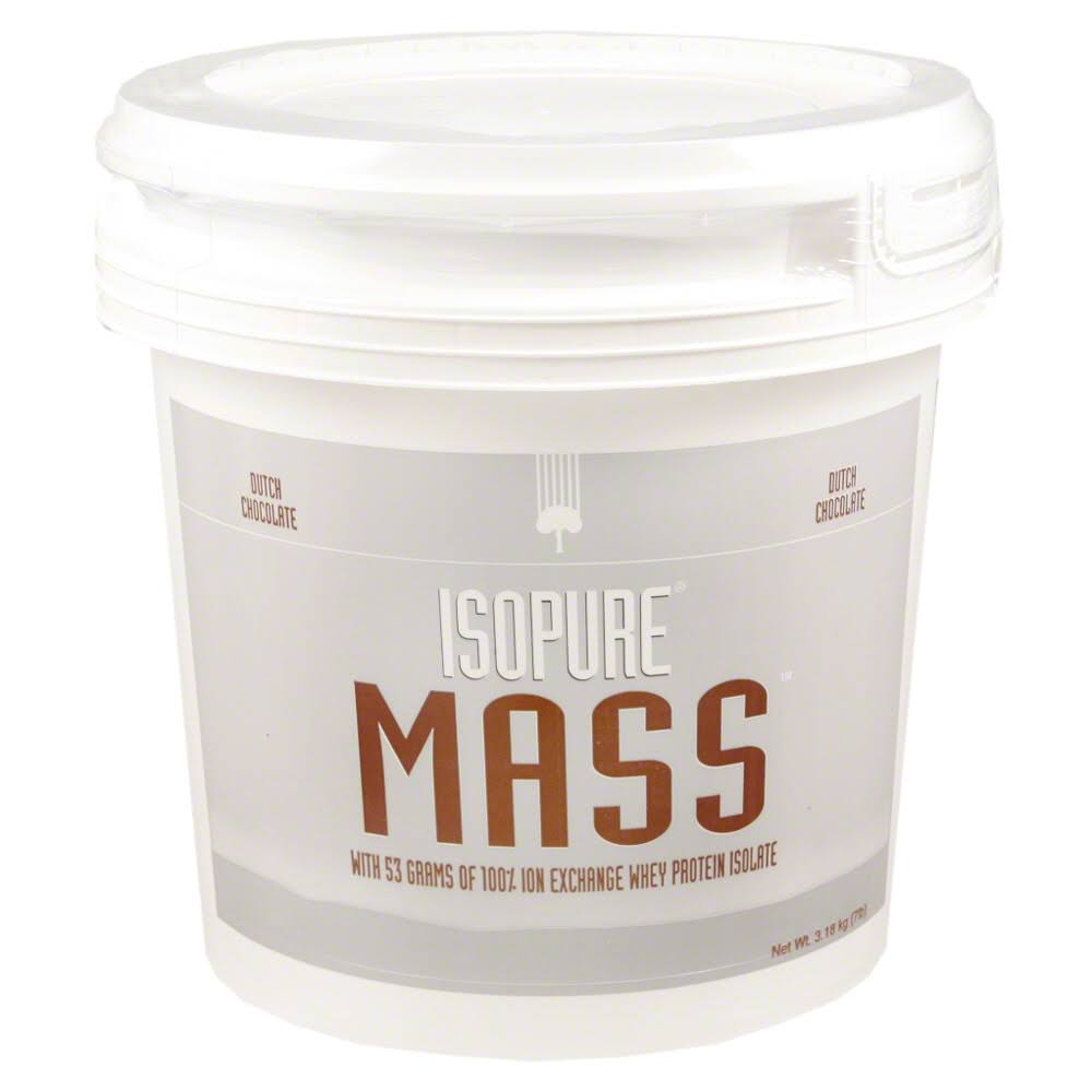 Isopure Mass, Dutch Chocolate - 112 oz