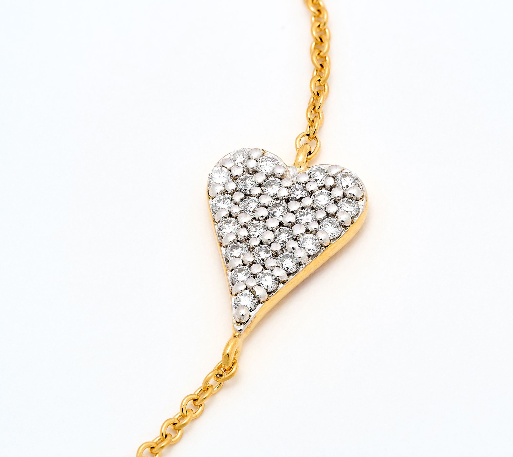 JEN by Jennifer Miller Pave Lab Grown Diamond Heart Bracelet
