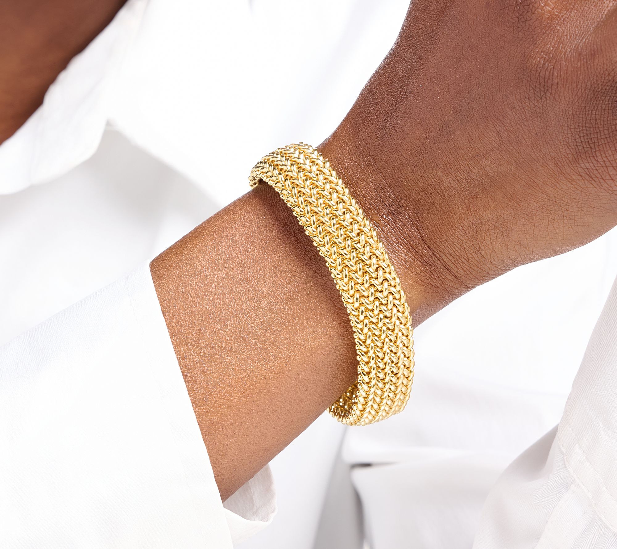 David Markstein Bronze Italian Tessuto Magnetic Bracelet