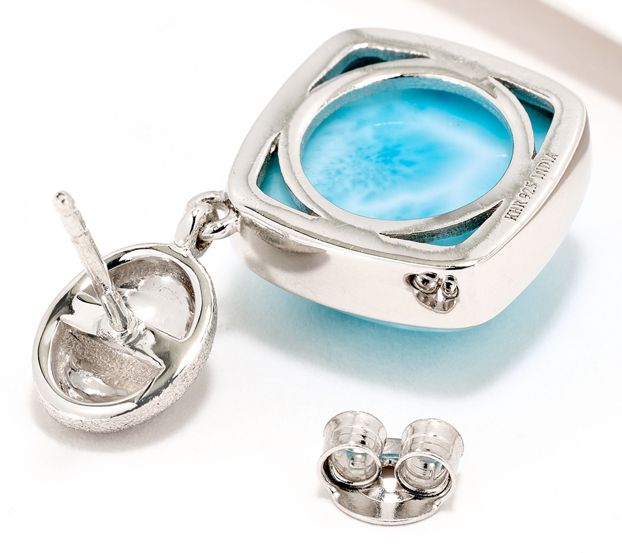 Affinity Gems Drop Stud Choice of Gem Earrings, Sterling Silver