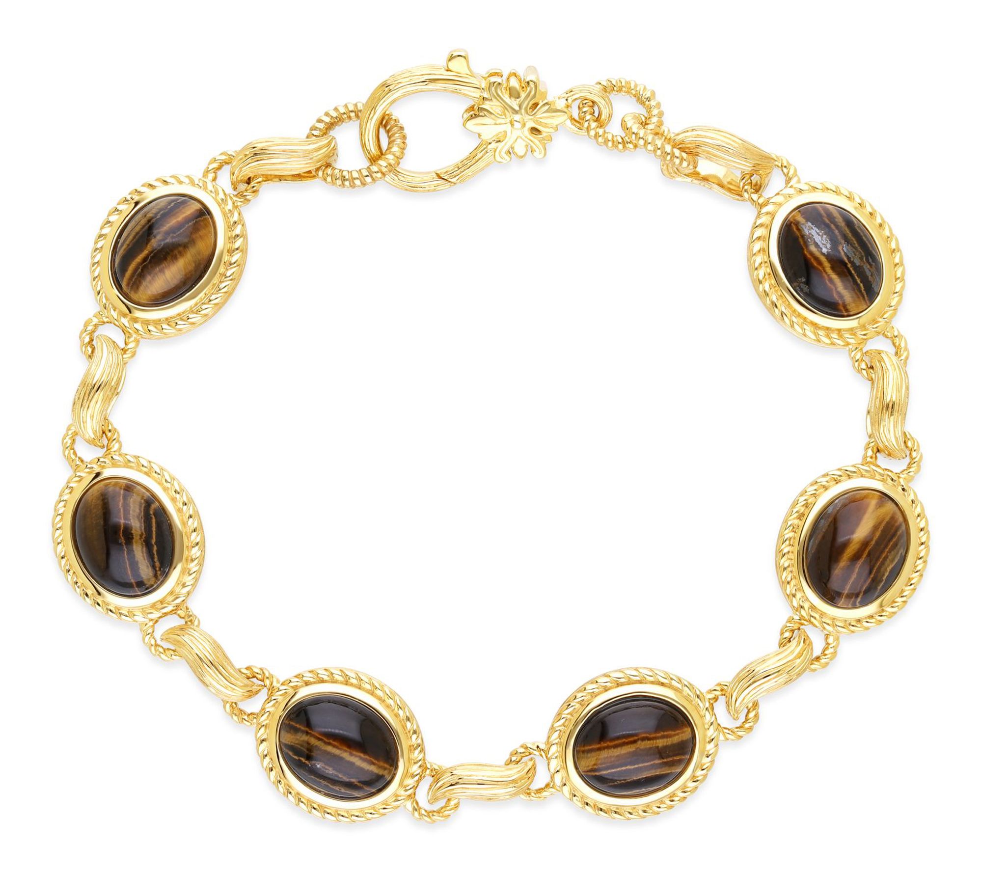 Ariva Sterling Silver Tiger Eye Arden Bracelet