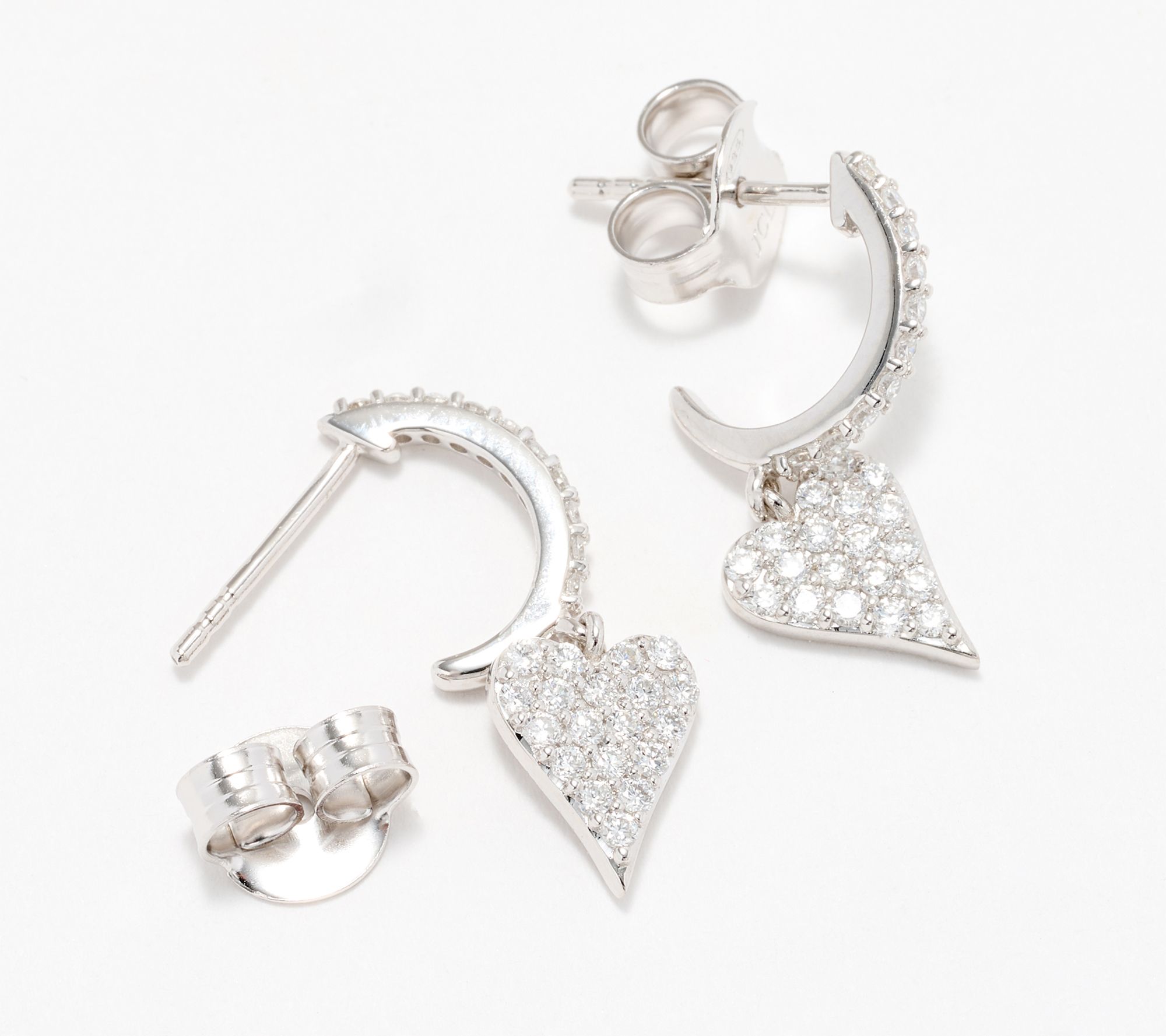 JEN by Jennifer Miller Lab Grown Diamond Heart Drop Earrings