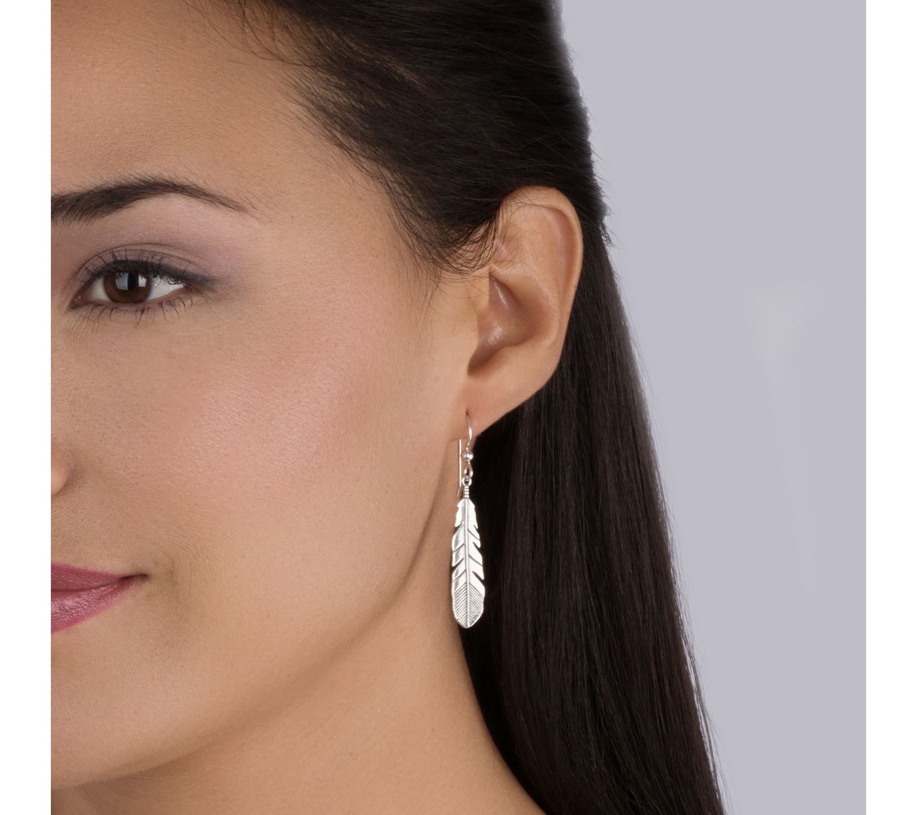 American West Classics Sterling Silver Feather Earrings