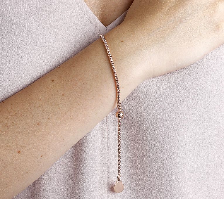 Bronzo Italia Adjustable Popcorn Bracelet