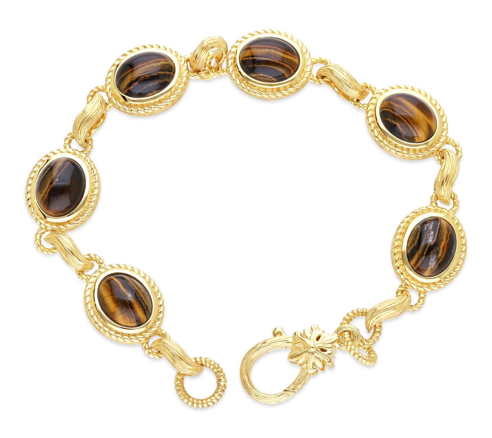 Ariva Sterling Silver Tiger Eye Arden Bracelet