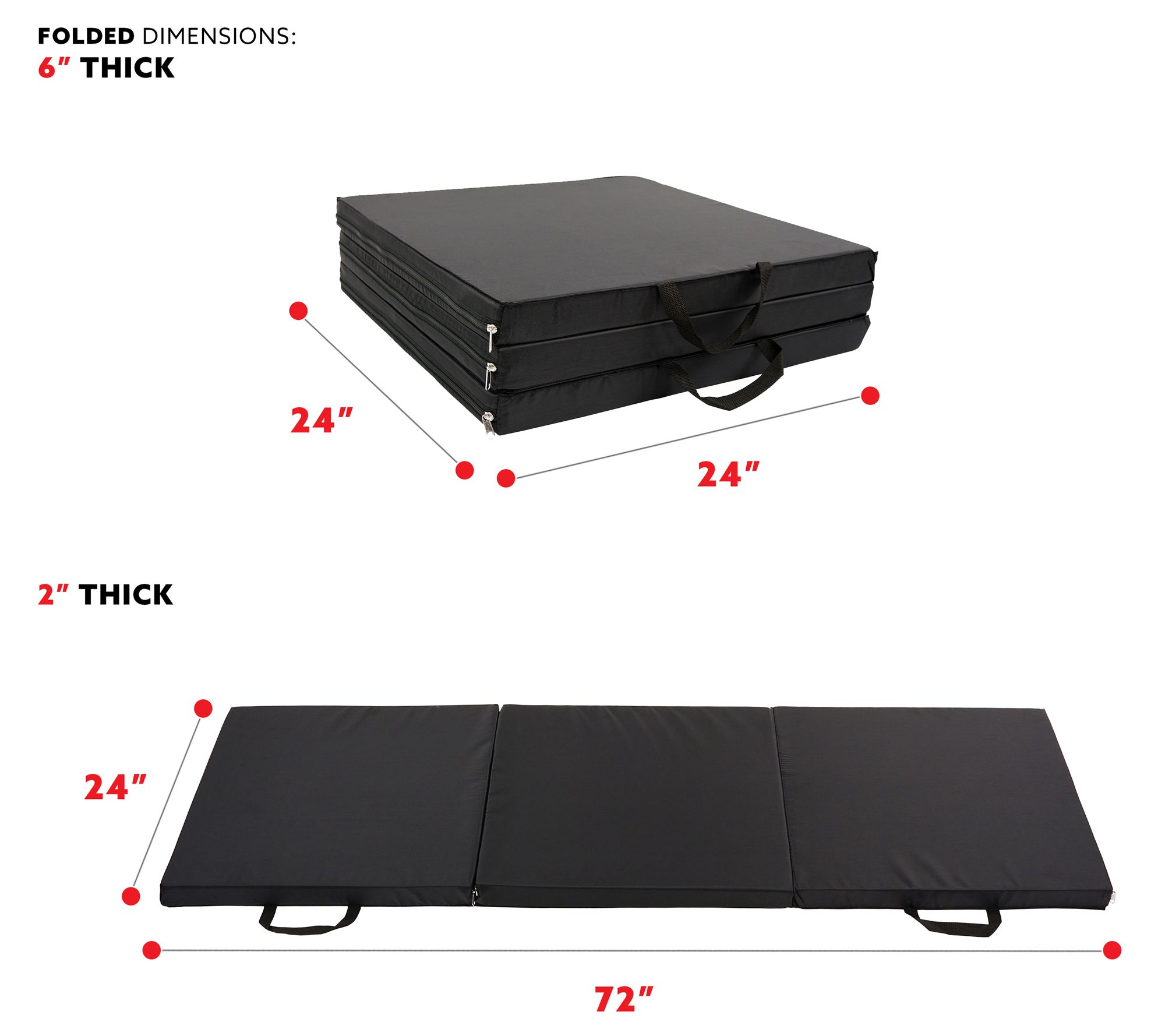 Sunny Health & Fitness Tri-Fold Exercise Mat