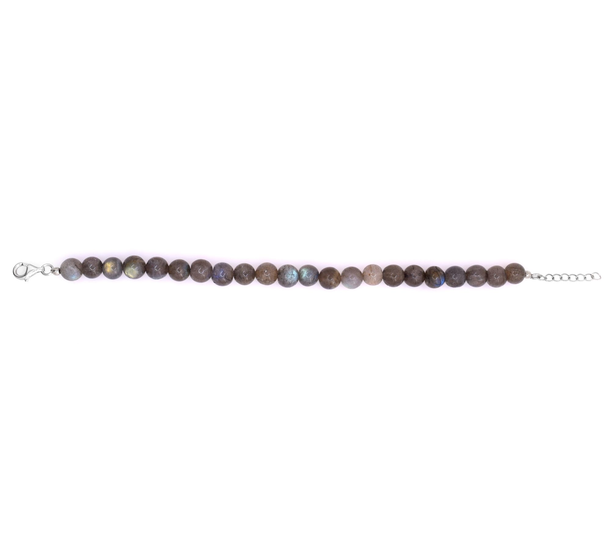 Sterling Silver Labradorite Beaded Bracelet