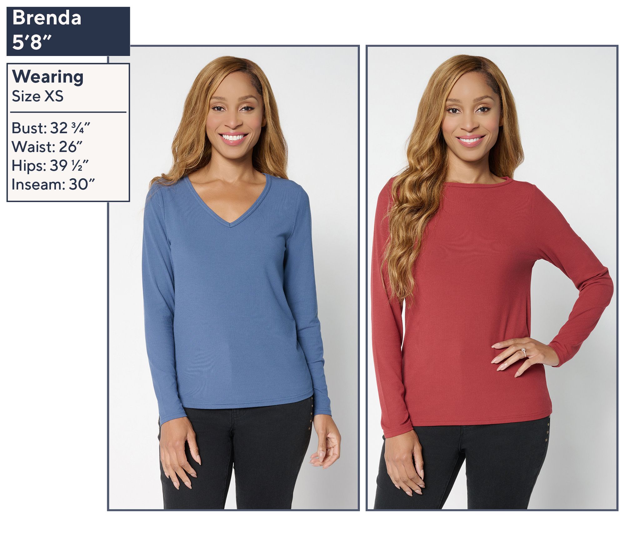 Me by Jennie Garth Denver Long Sleeve Two Pack