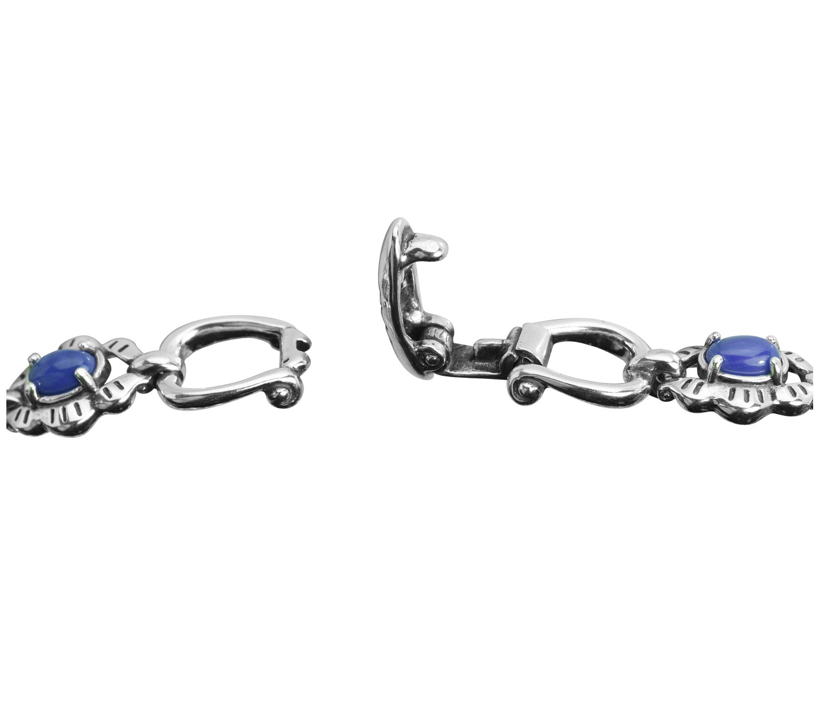 American West Sterling Santa Fe Sunrise Gemstone Link Bracelet