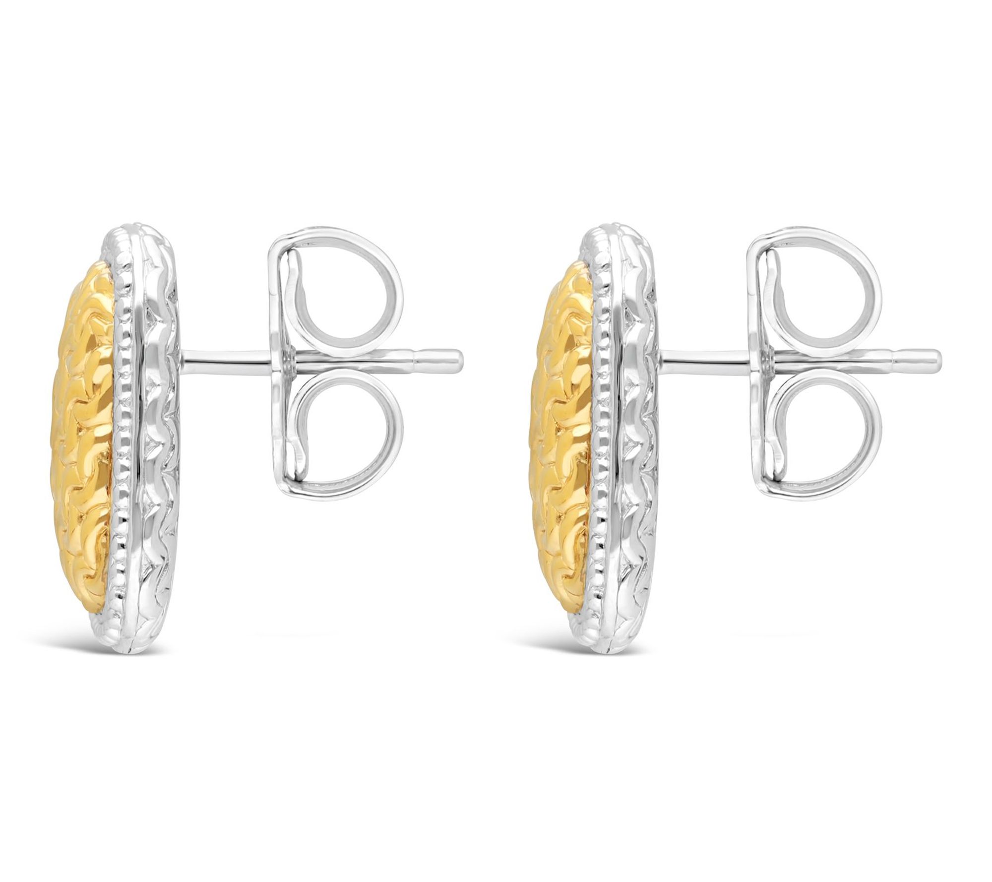 Tiffany Kay Studio Sterling & 14K Clad Purl Knit Earrings