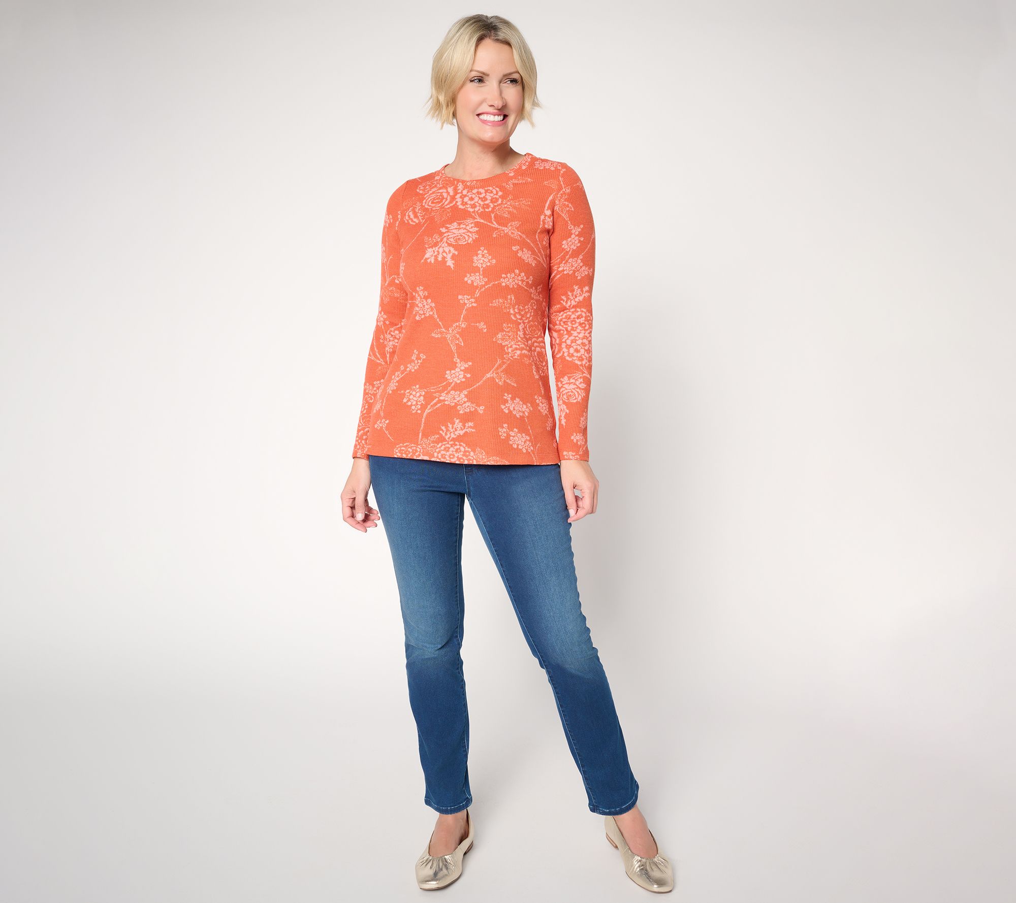 Jingle Belles by Kim Gravel Regular Satin Weave Straight Leg Jean