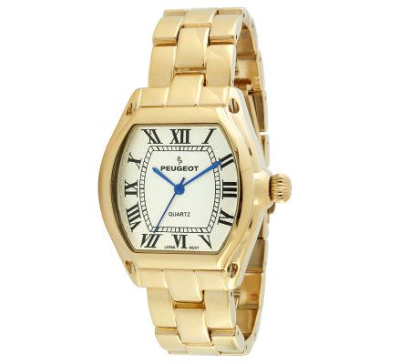 Peugeot Women's Goldtone Roman Numeral BraceletWatch